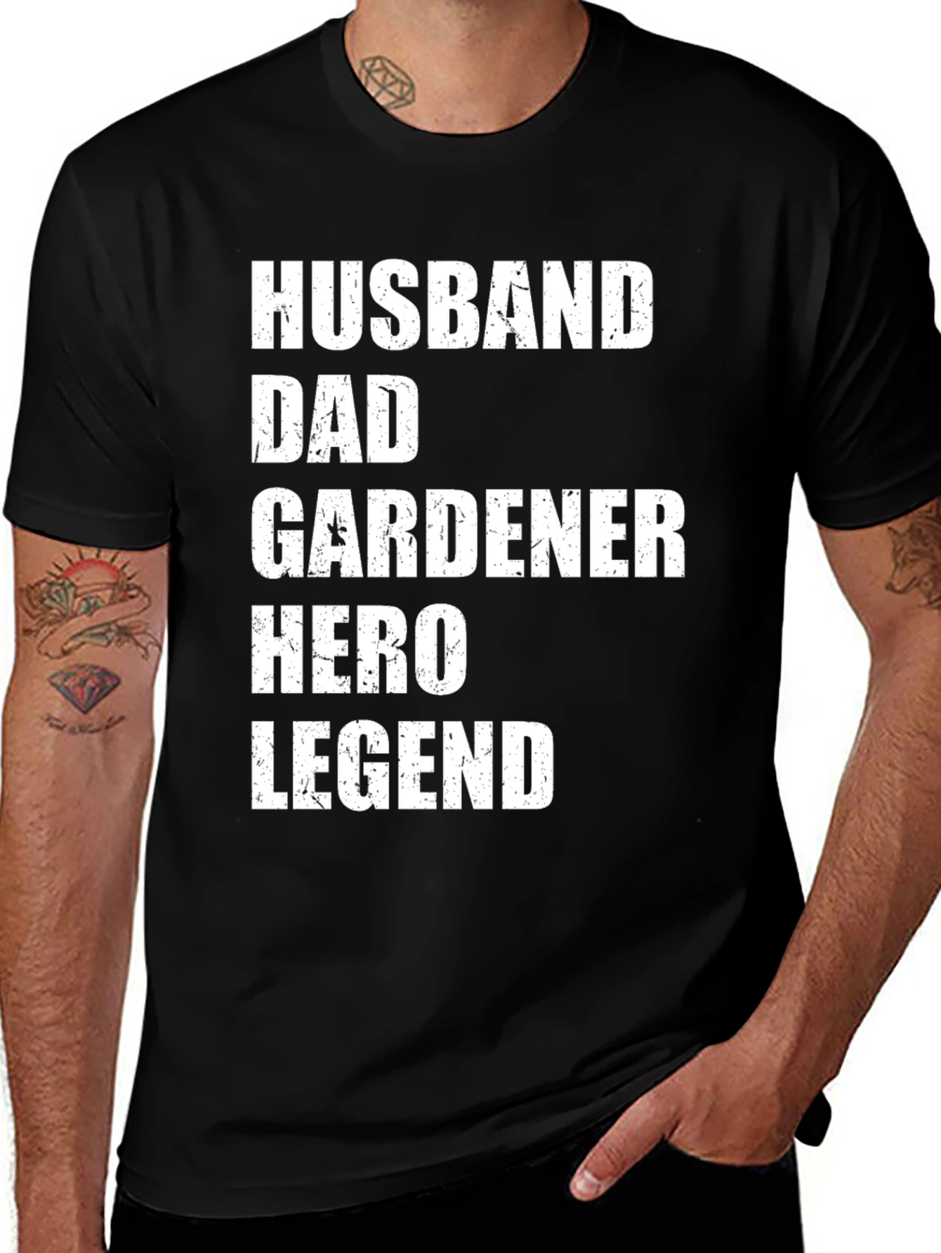 Variant 15 of Husband Dad Gardener Hero Legend T-Shirt