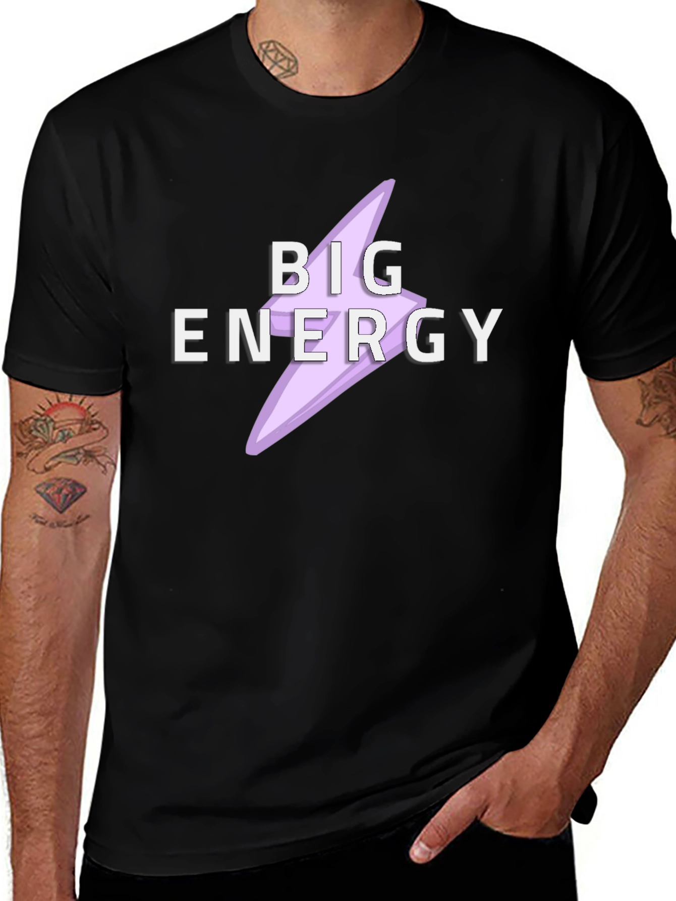 Variant 10 of Big Energy Graphic Tee - Stylish Black T-Shirt