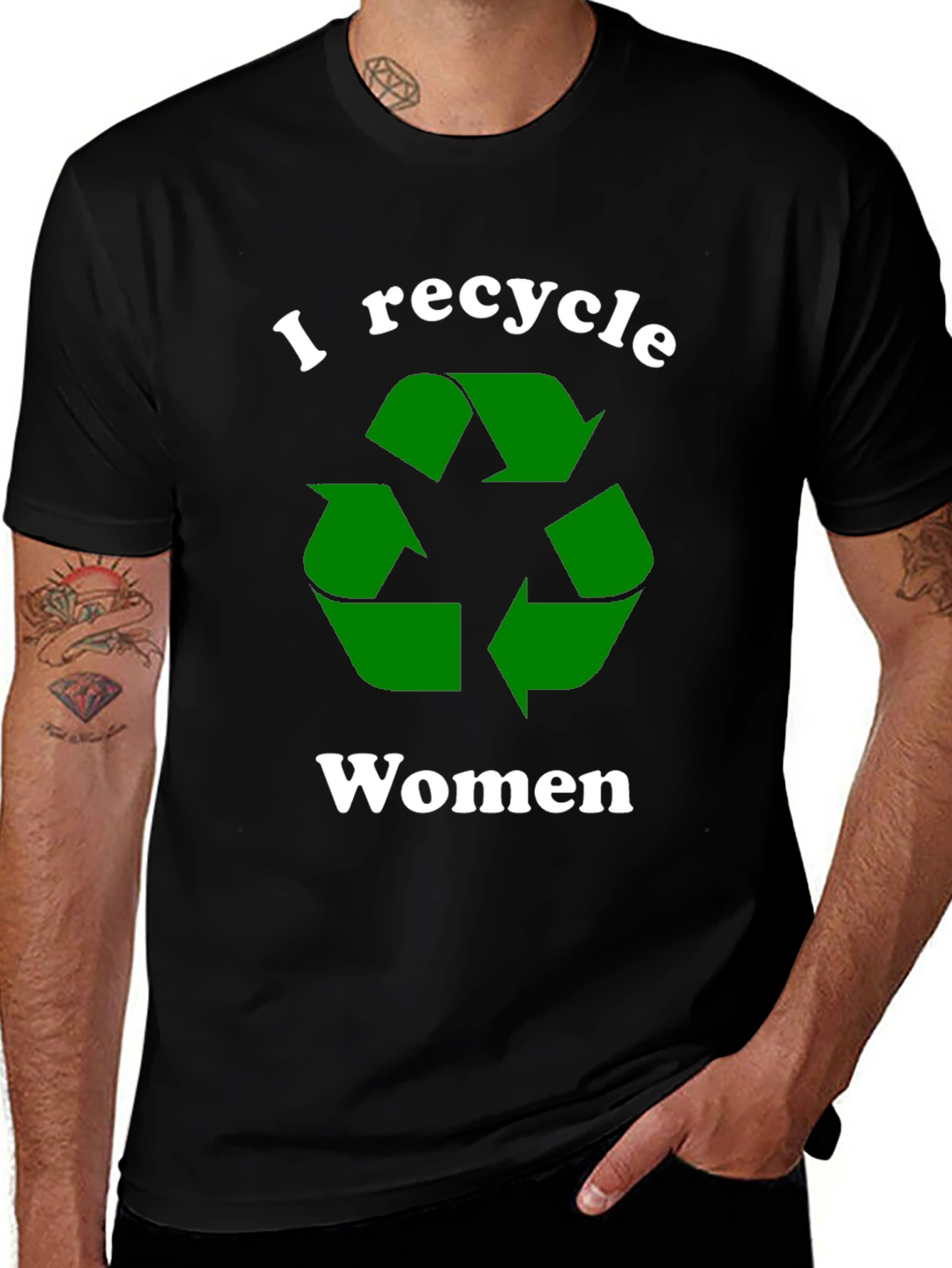 Variant 21 of I Recycle Women Graphic Tee - Bold Statement T-Shirt