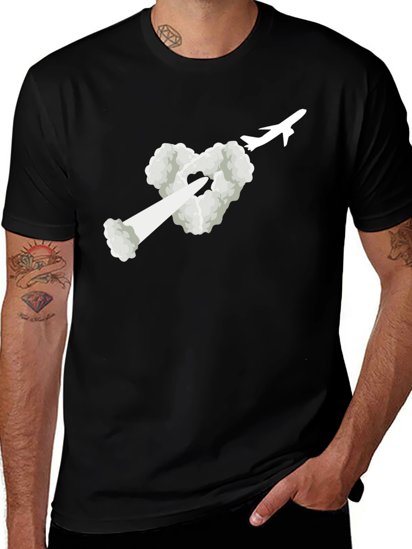 Airplane Heart Trail T-Shirt