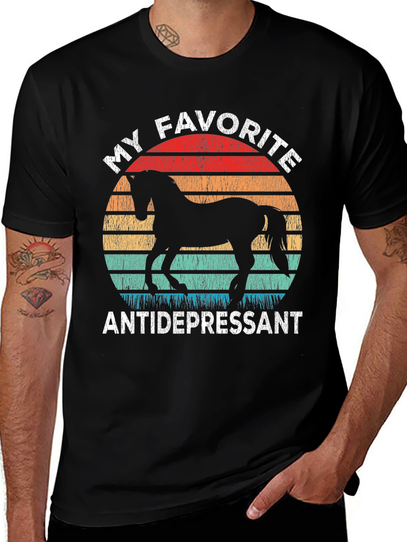 Variant 13 of My Favorite Antidepressant Horse T-Shirt