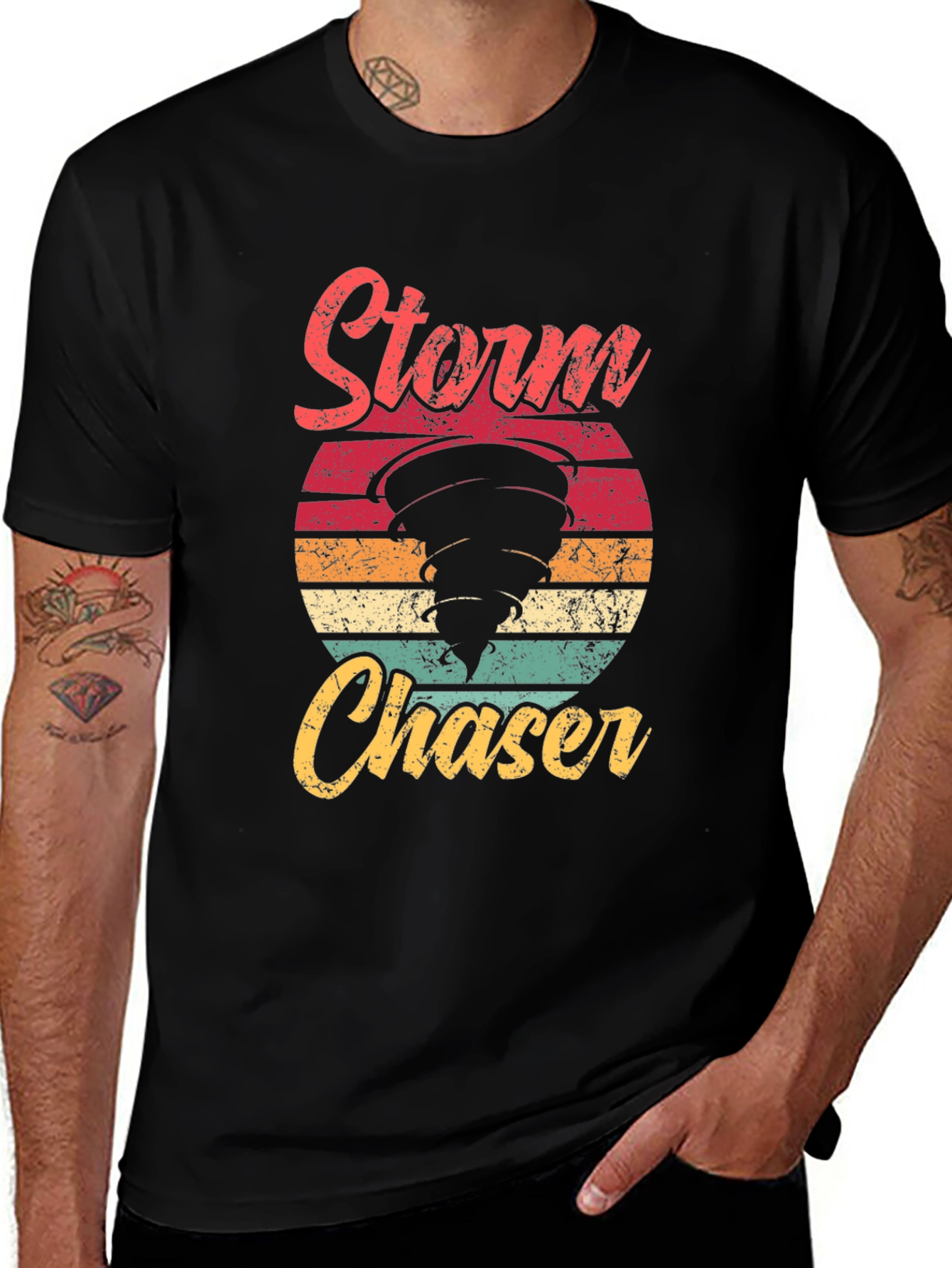 Variant 26 of Storm Chaser Graphic Tee - Retro Design