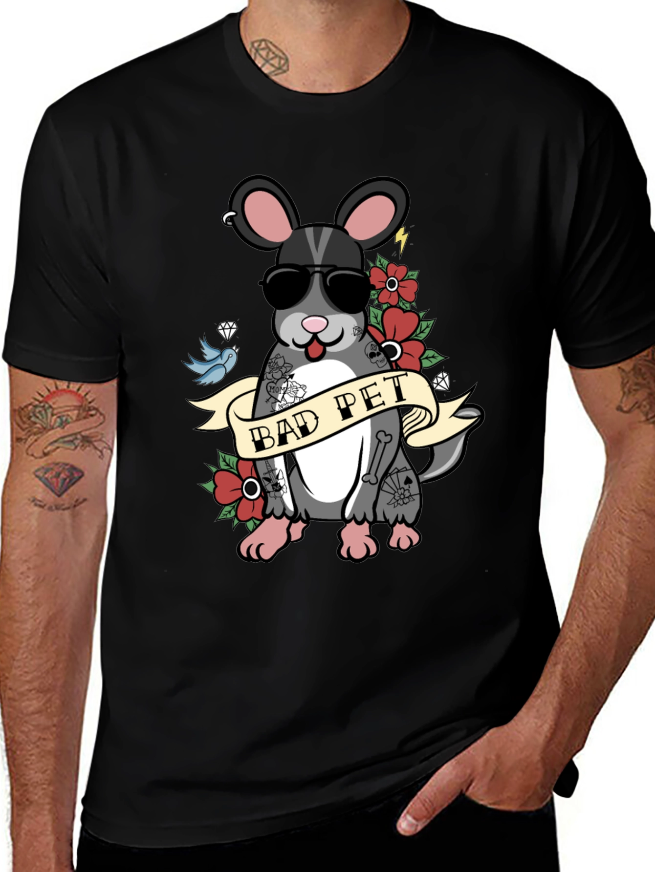 Variant 3 of Bad Pet Chinchilla Graphic T-Shirt