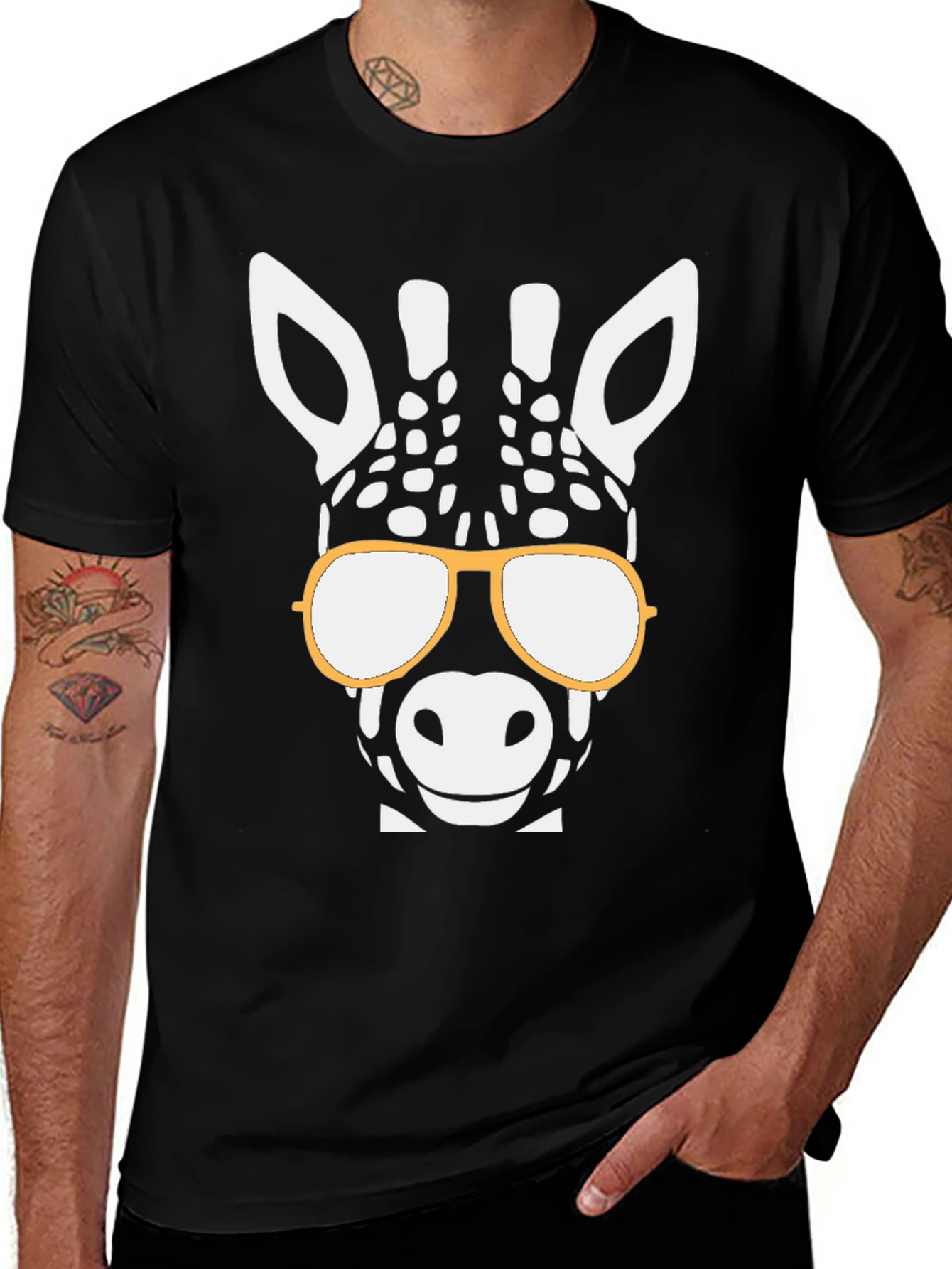 Variant 3 of Cool Giraffe Sunglasses T-Shirt