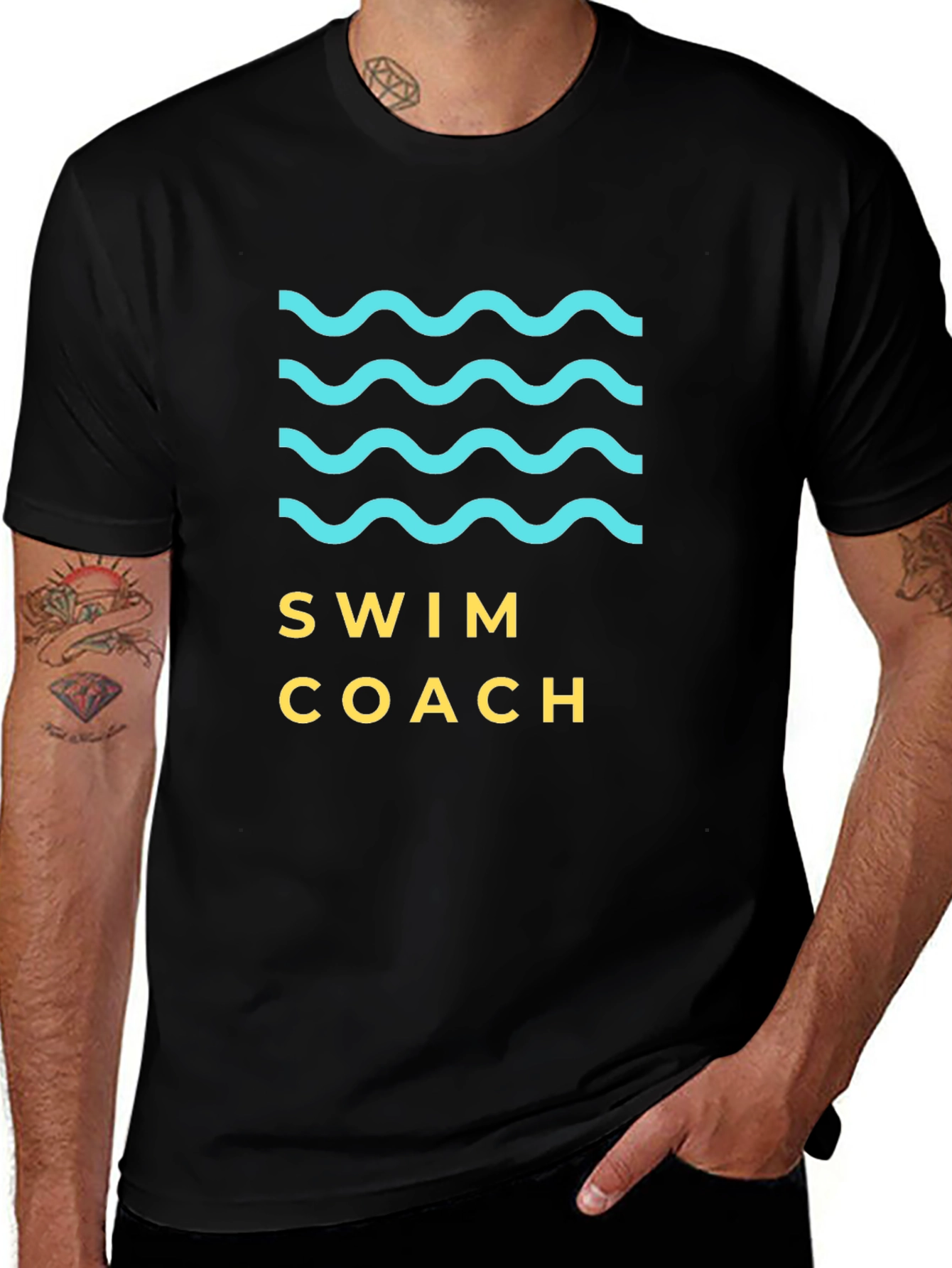 Swim Coach Graphic Tee - Stylish & Comfortable
