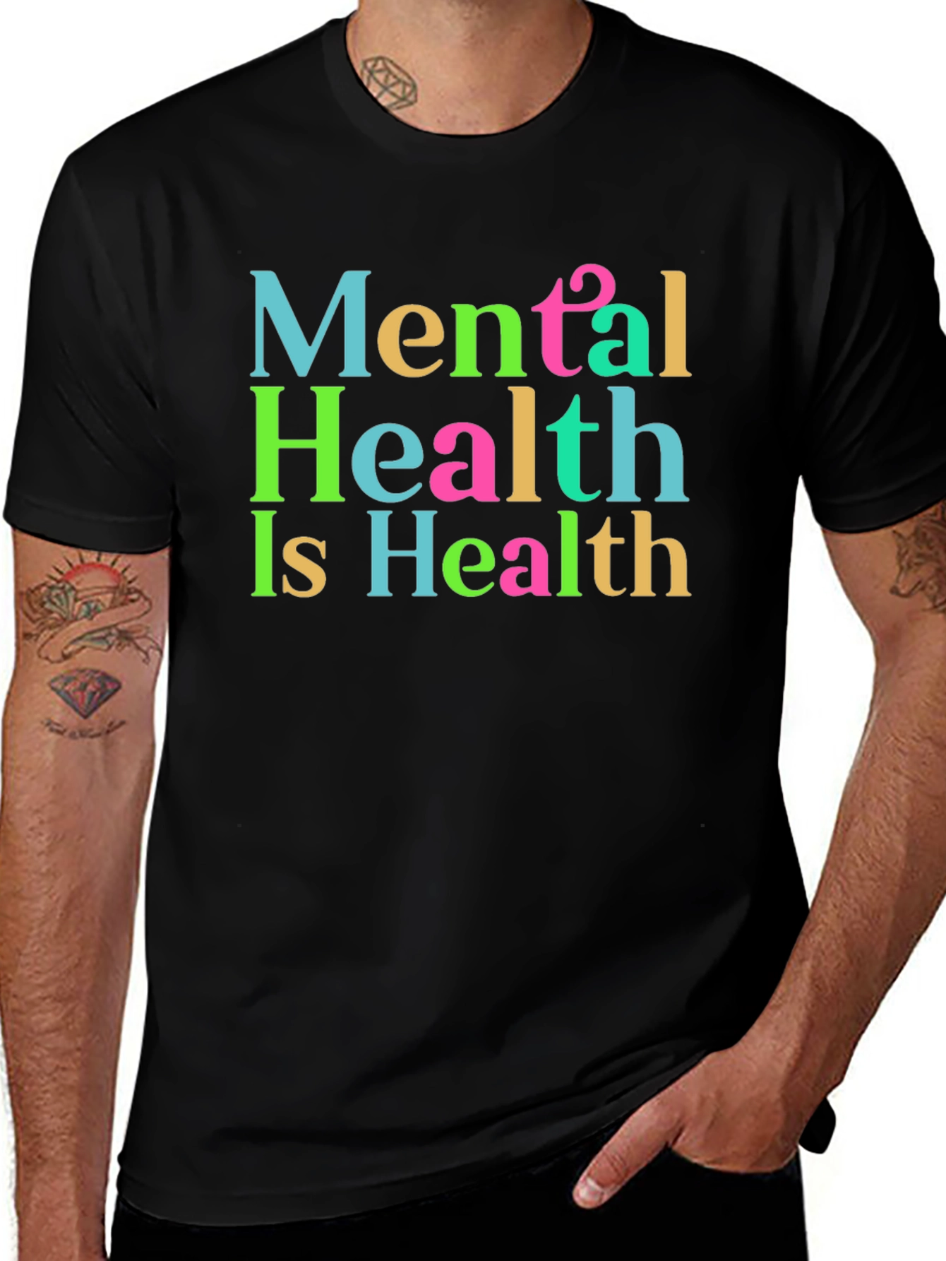 Variant 12 of Mental Health is Health T-Shirt - Black