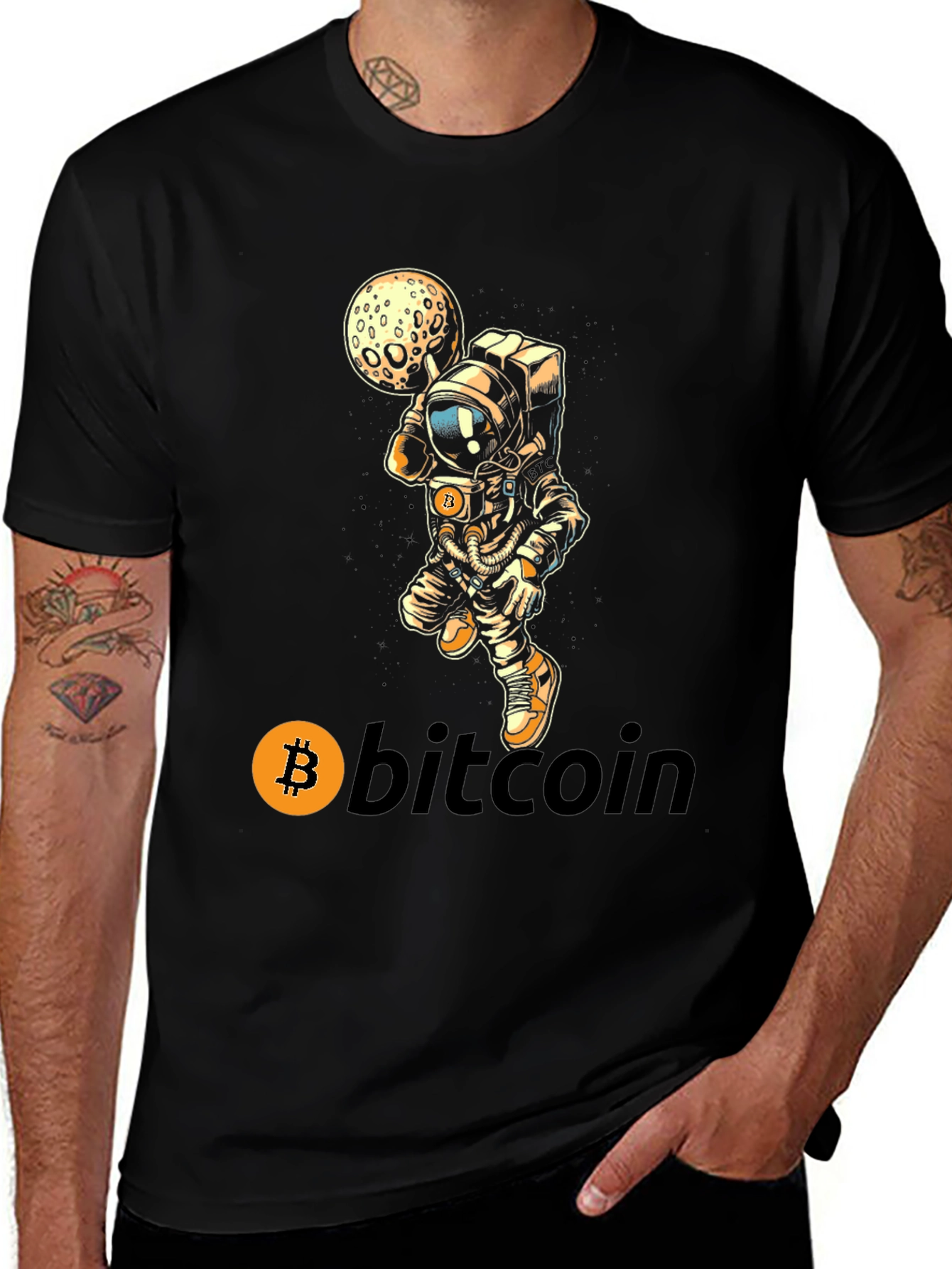 Bitcoin Astronaut T-Shirt - Crypto Moonshot Tee
