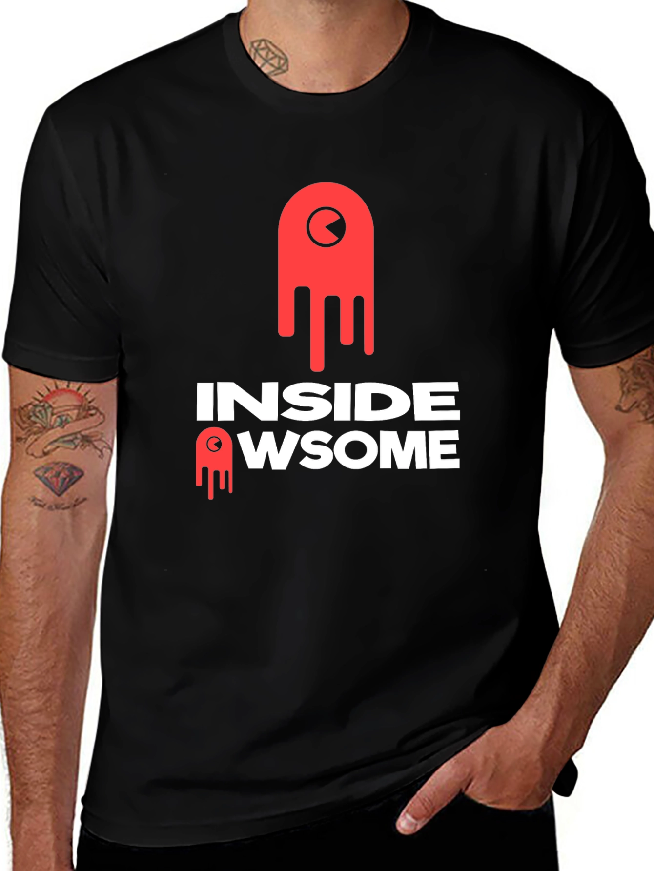 Variant 27 of Inside Awesome Graphic Tee - Black