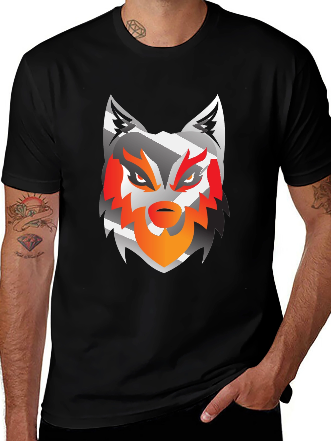 Variant 21 of Bold Wolf Graphic Tee - Striking Design