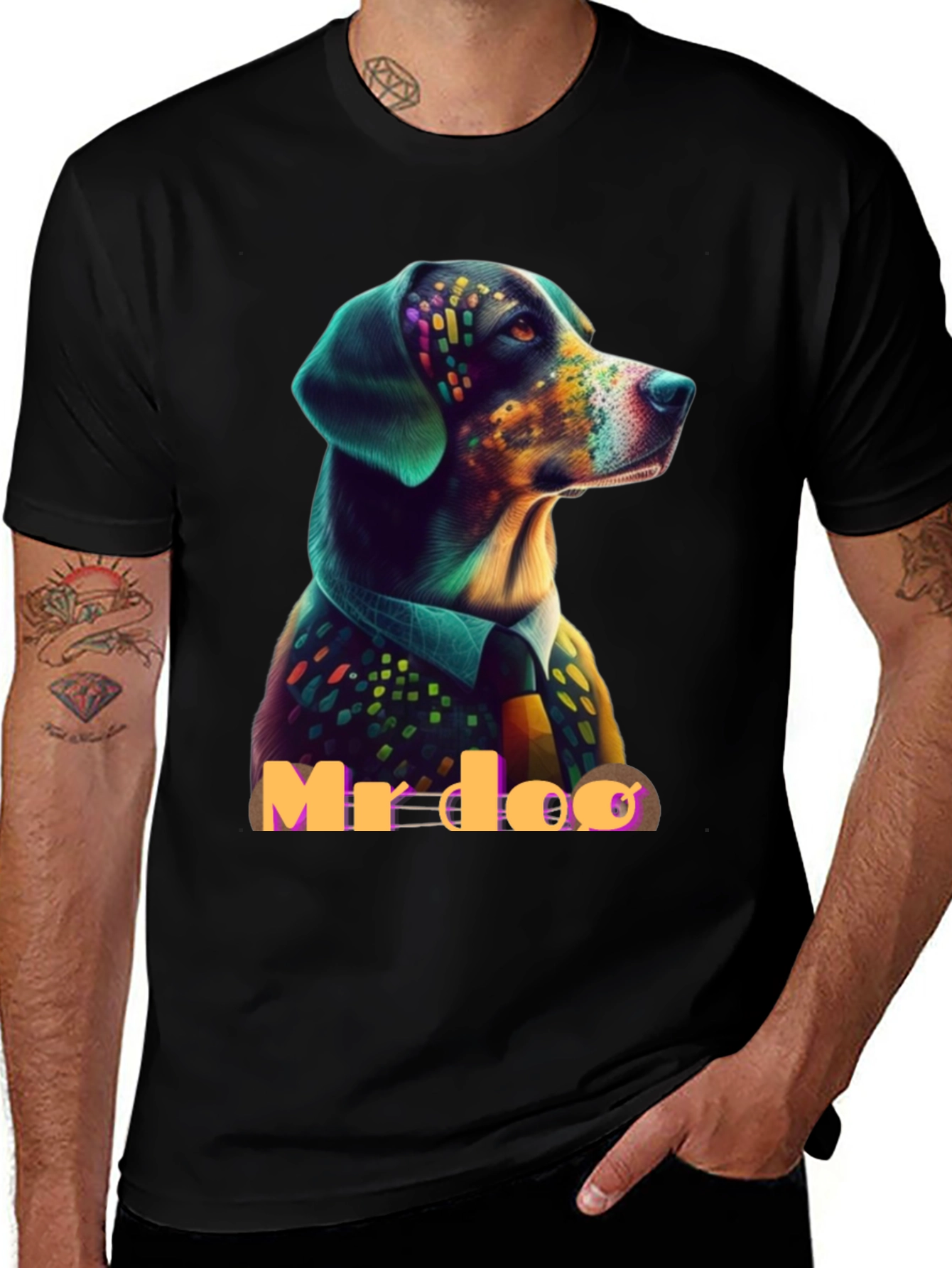 Variant 8 of Mr. Doo Dog T-Shirt - Artistic Pet Graphic Tee
