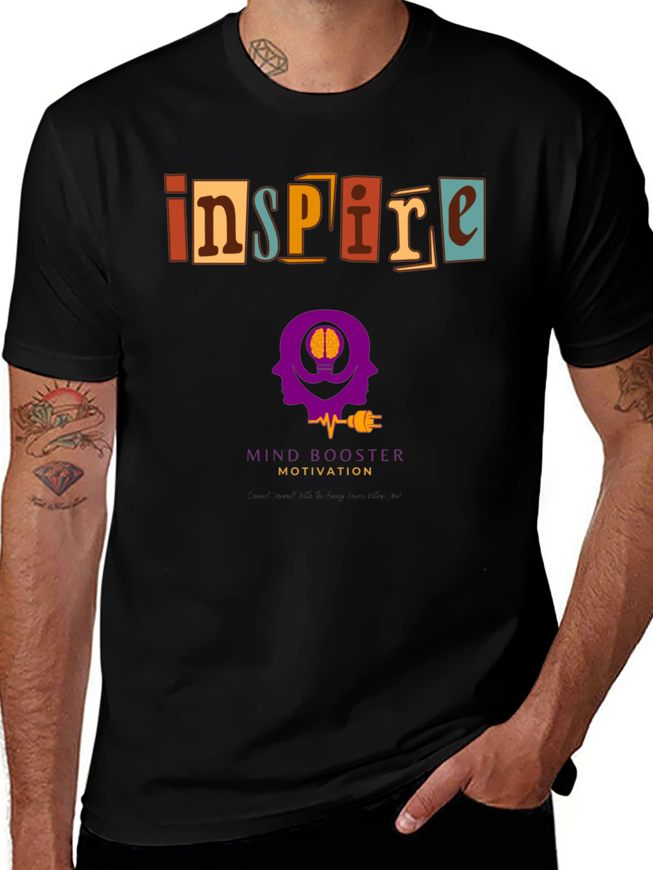 Variant 28 of Inspire Motivation Graphic Tee - Mind Booster T-Shirt