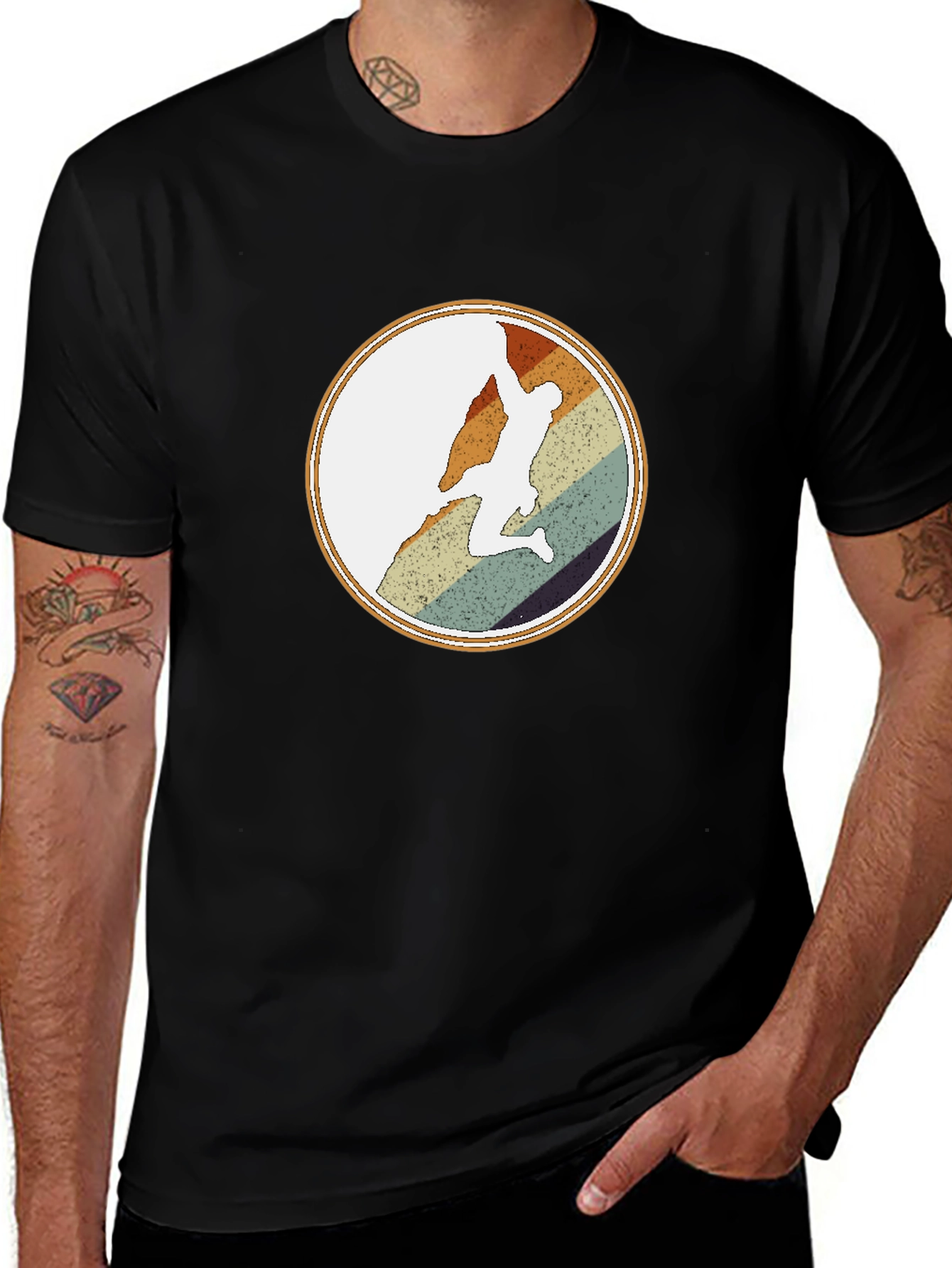 Variant 17 of Vintage Climber Graphic T-Shirt - Retro Style