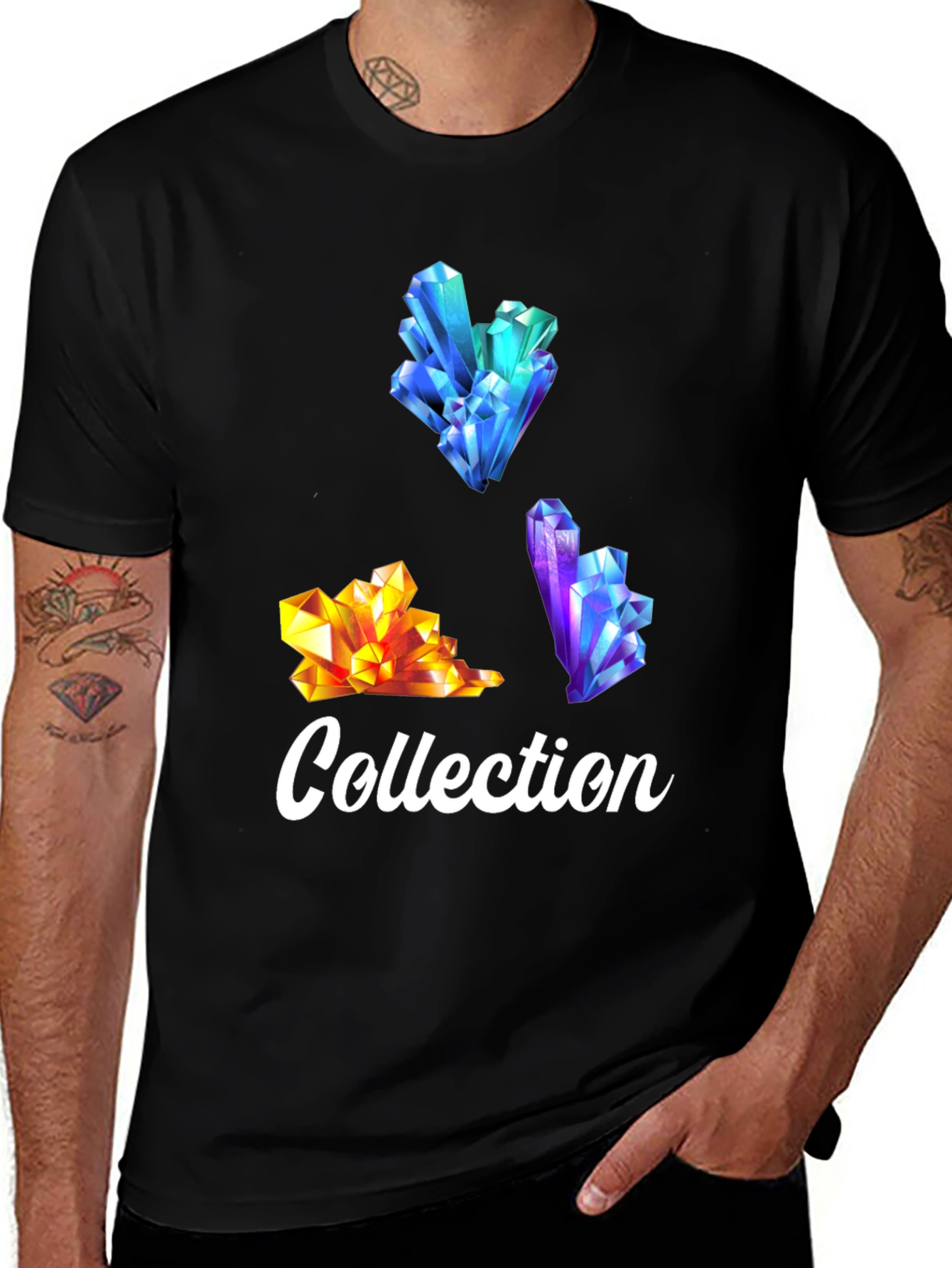 Variant 10 of Crystal Collection Graphic T-Shirt - Stylish Gemstone Design