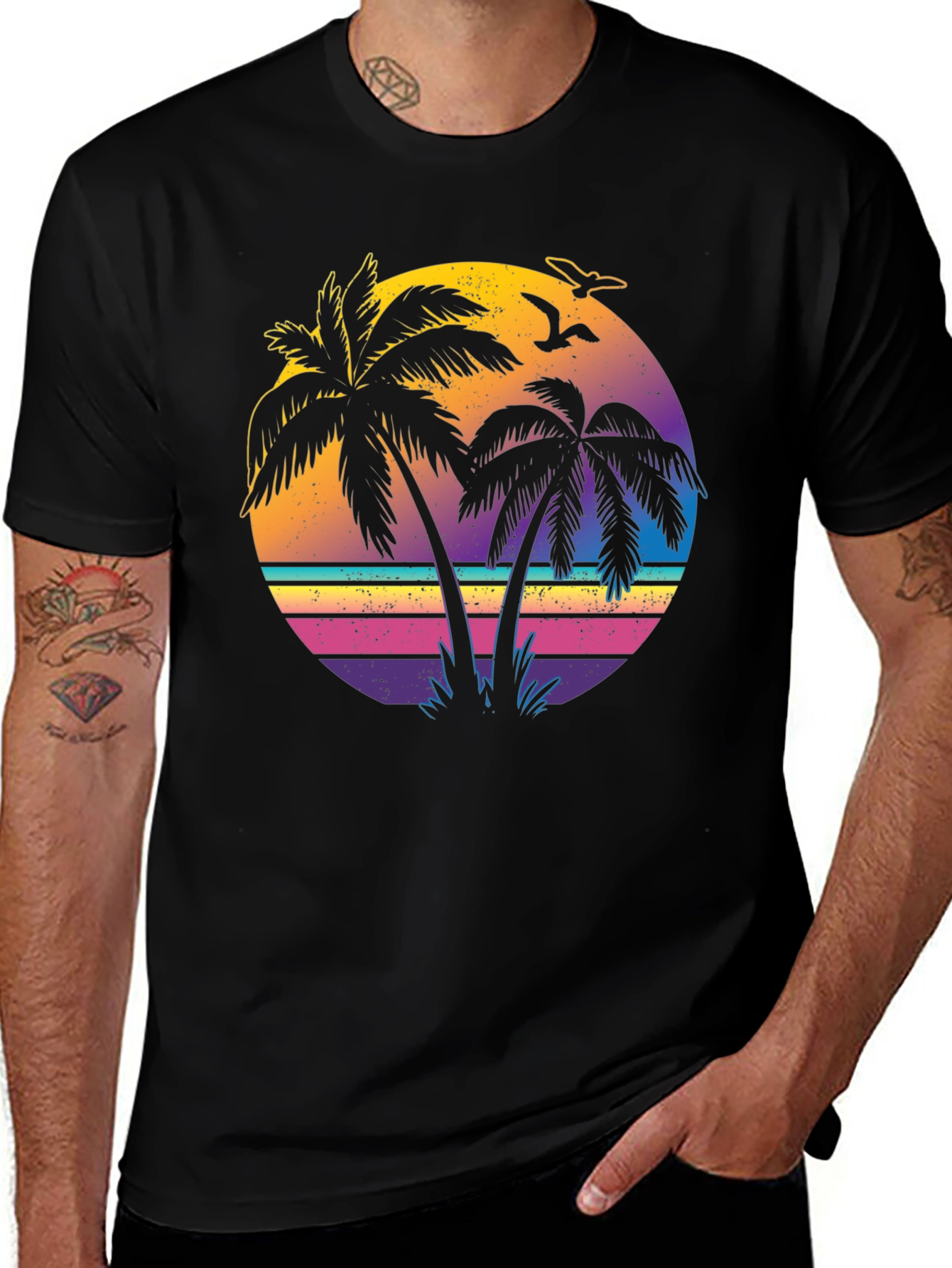 Variant 24 of Retro Sunset Palm Tree T-Shirt
