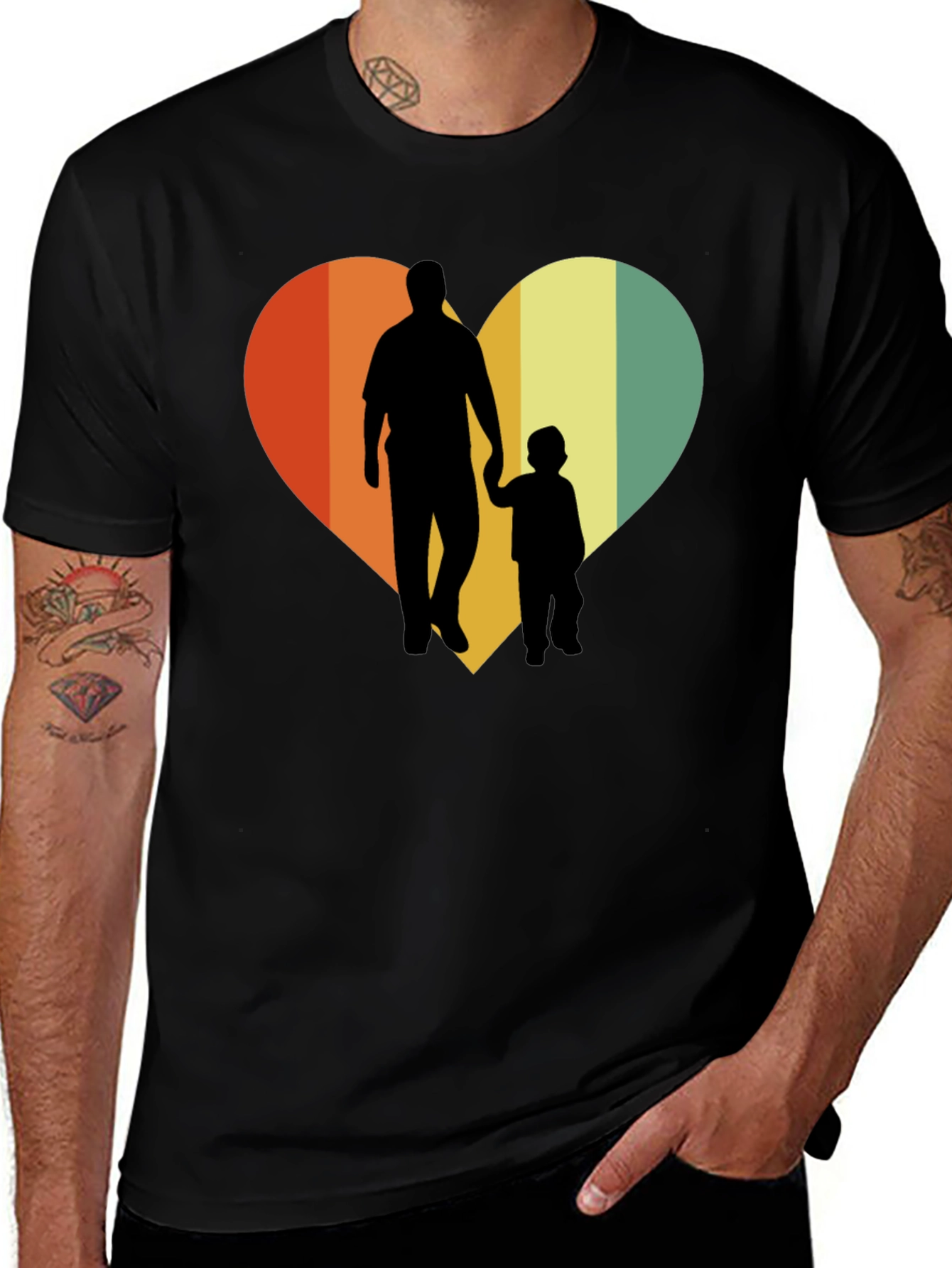 Variant 17 of Dad & Son Heart Graphic Tee