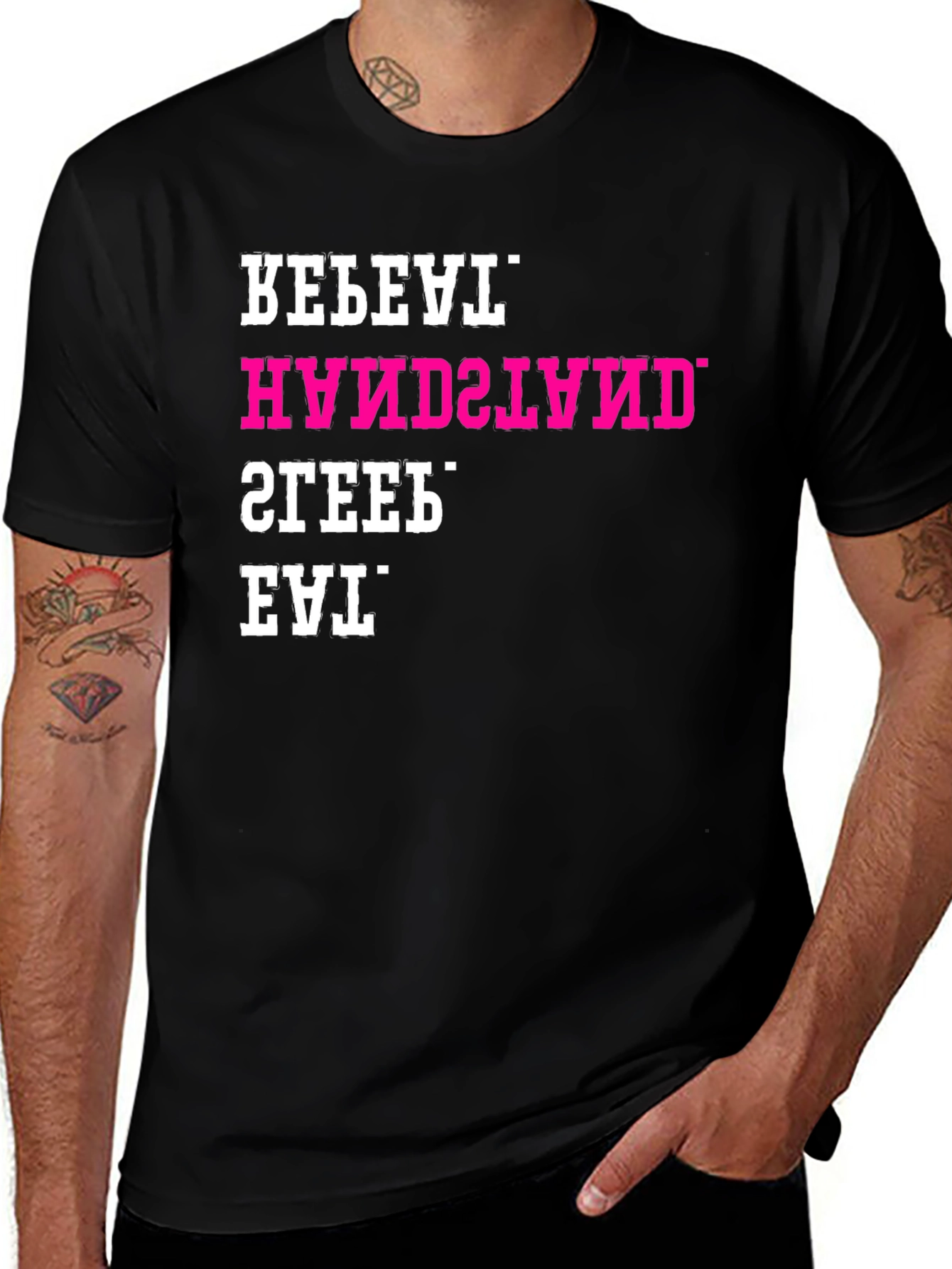 Variant 17 of Believe Stand Tall T-Shirt - Men's Black Graphic Tee