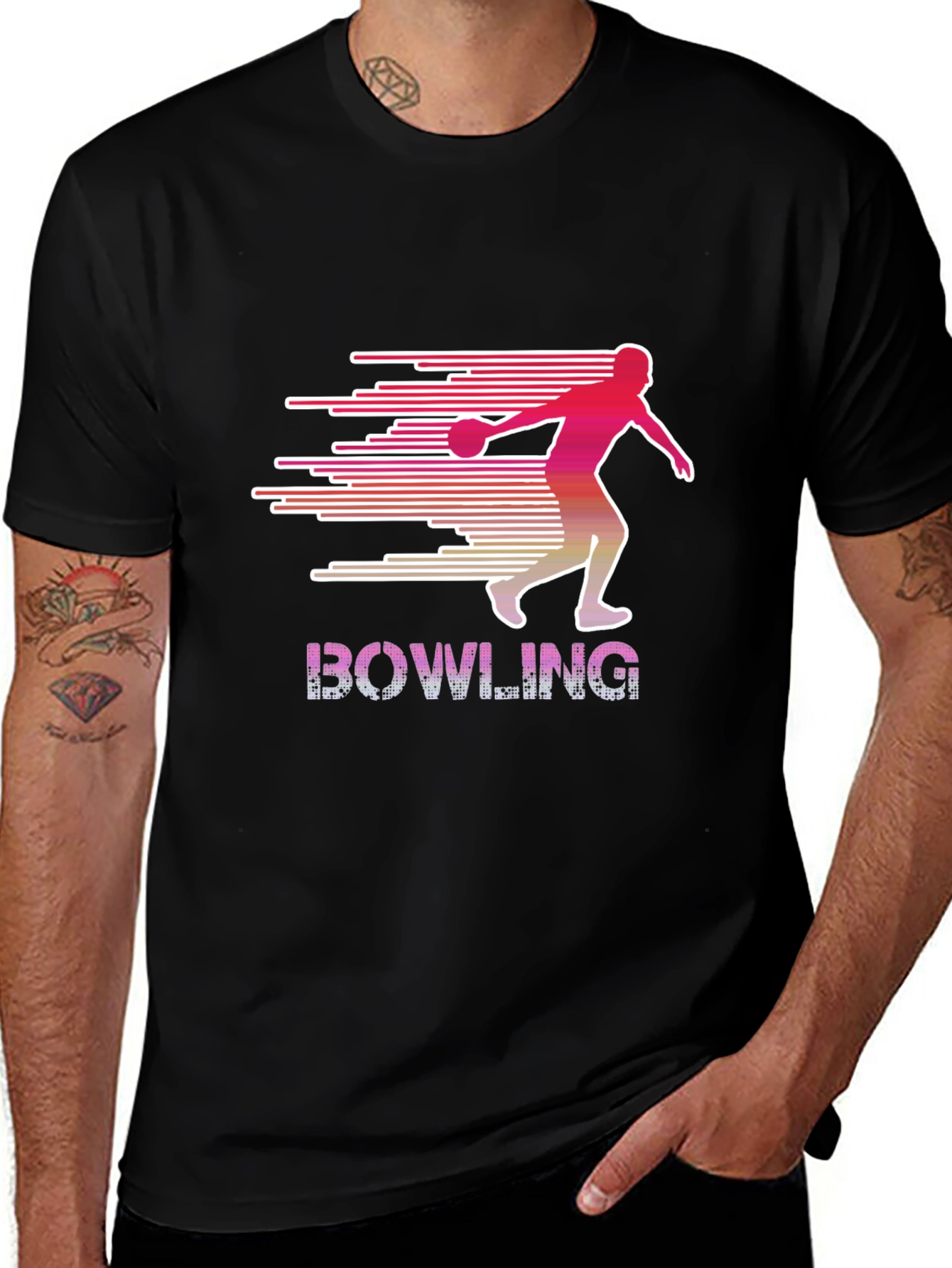Variant 14 of Bowling Strike T-Shirt - Retro Style Bowler Tee