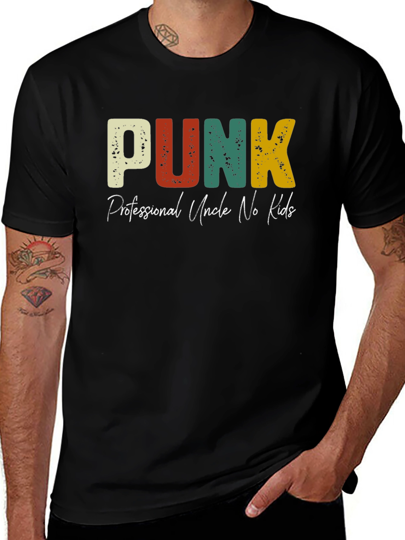 Variant 2 of PUNK Professional Uncle No Kids Graphic T-Shirt