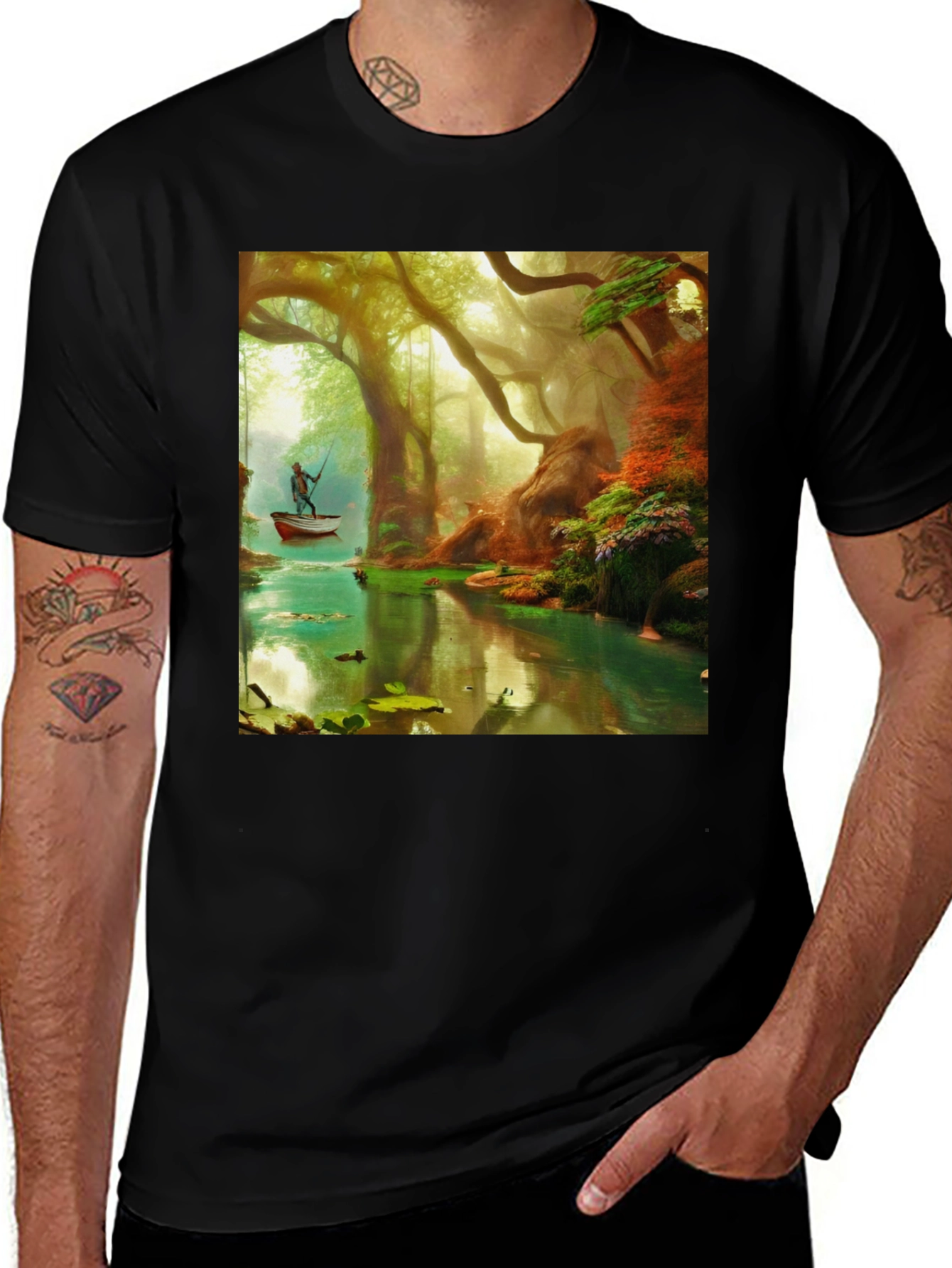 Variant 13 of Enchanted Forest Fishing Trip T-Shirt
