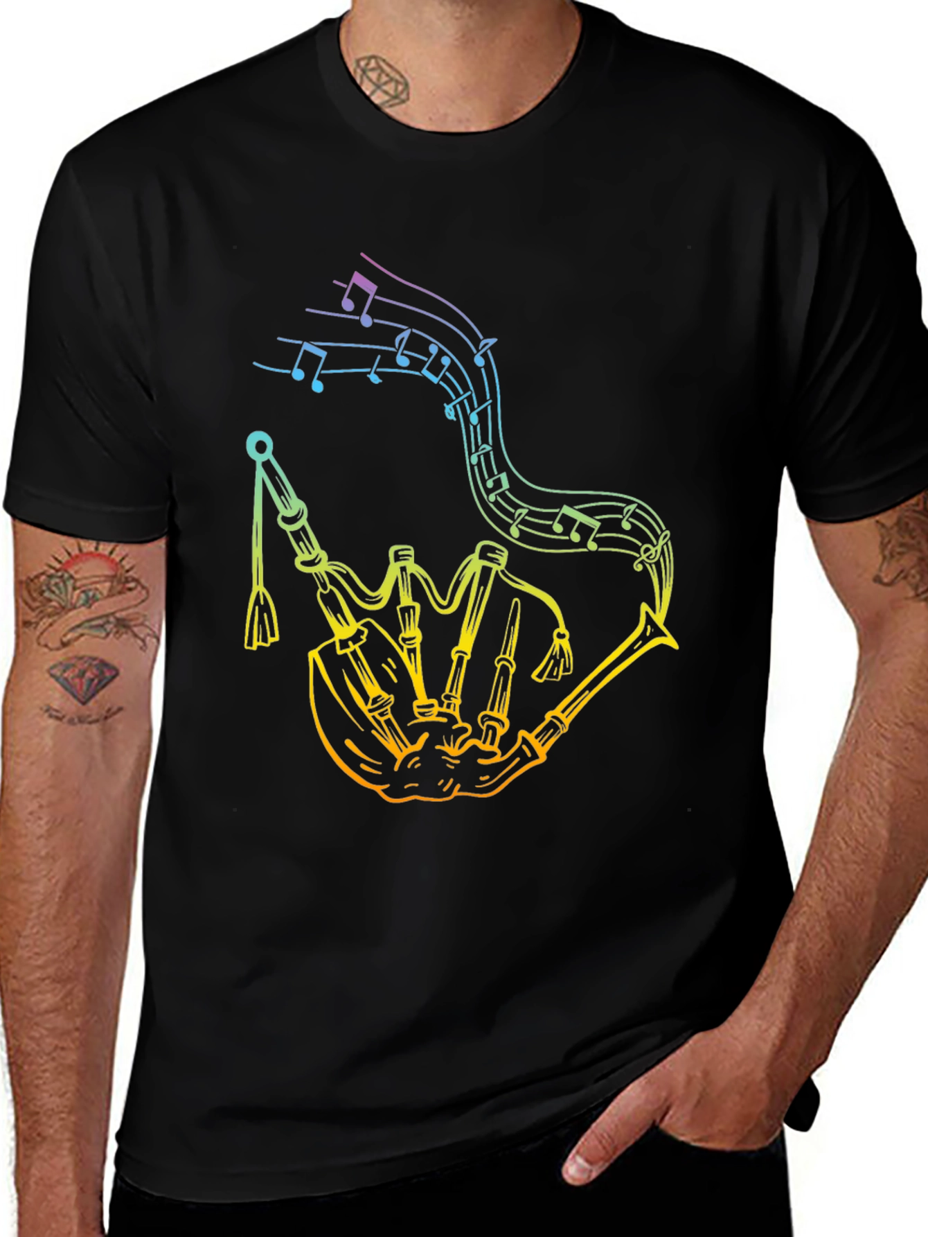 Variant 10 of Rainbow Bagpipe Music Tee