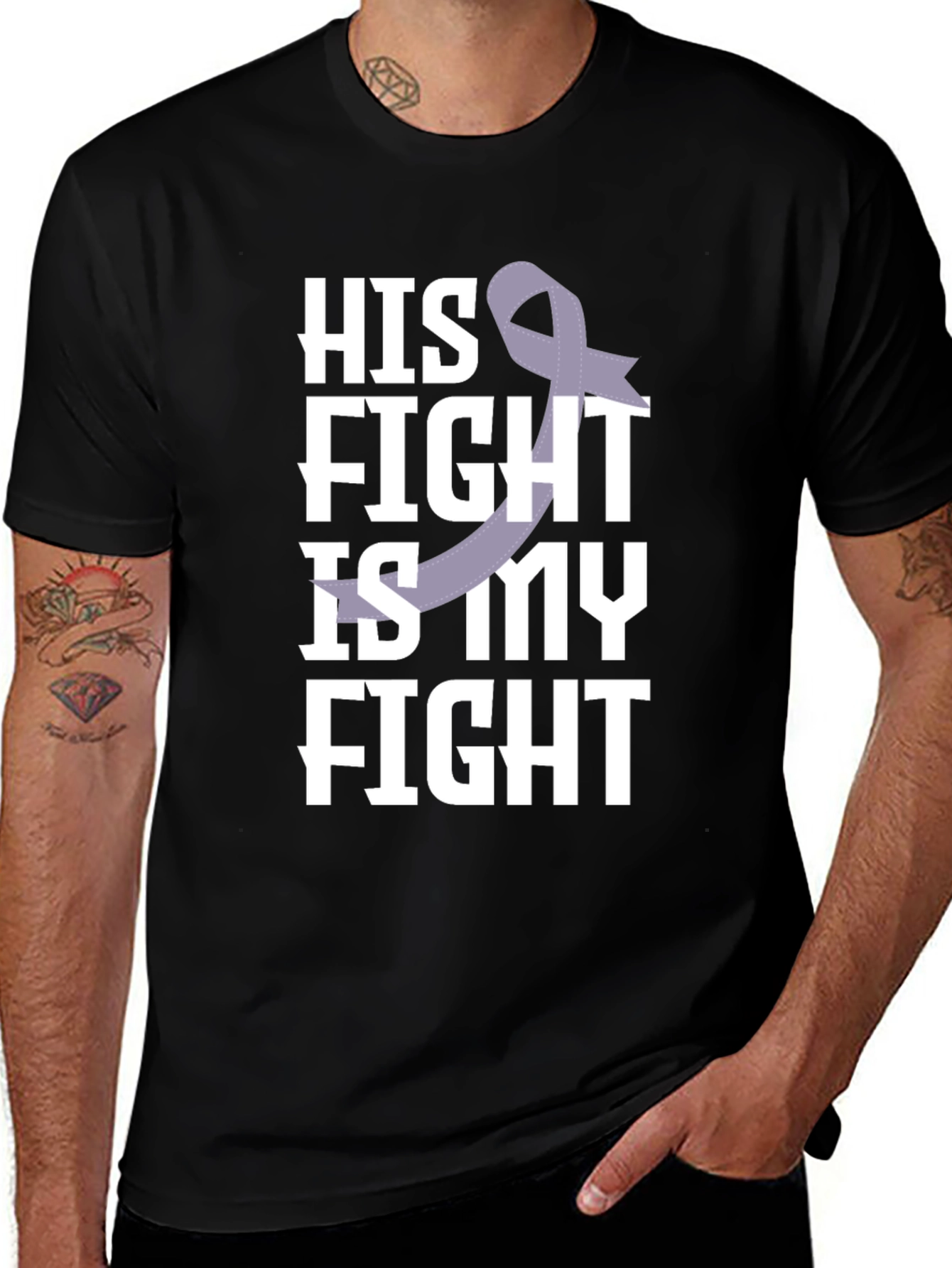 Variant 2 of His Fight Is My Fight Awareness T-Shirt
