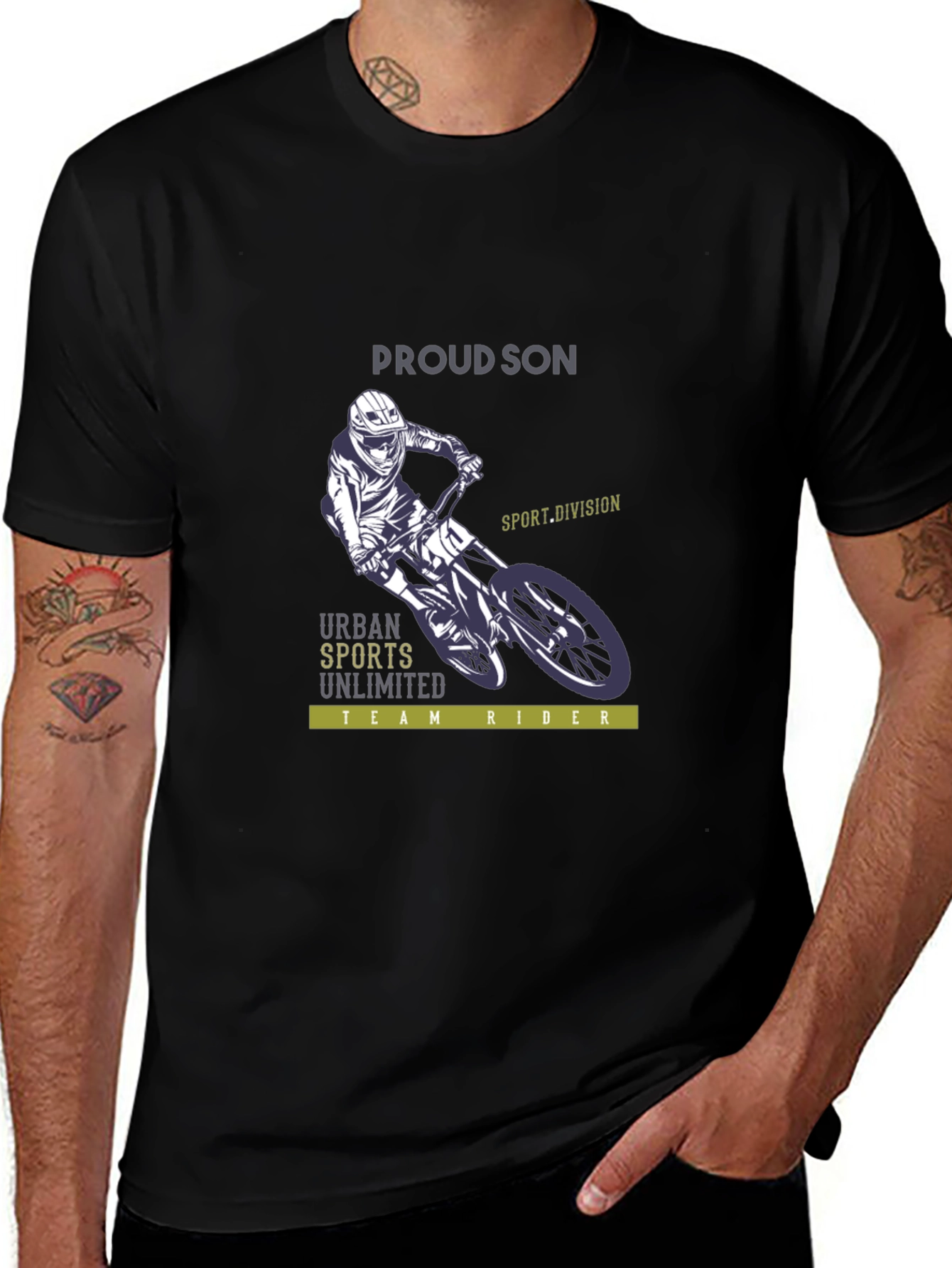 Variant 25 of Proud Son Biker Graphic Tee - Urban Sports Rider