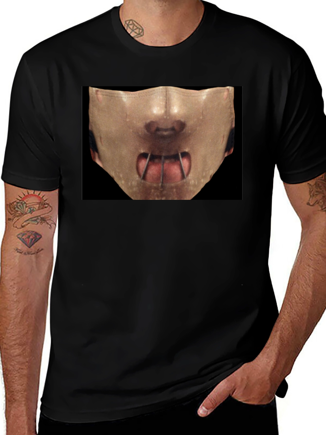 Variant 26 of Hannibal Lecter Mask T-Shirt