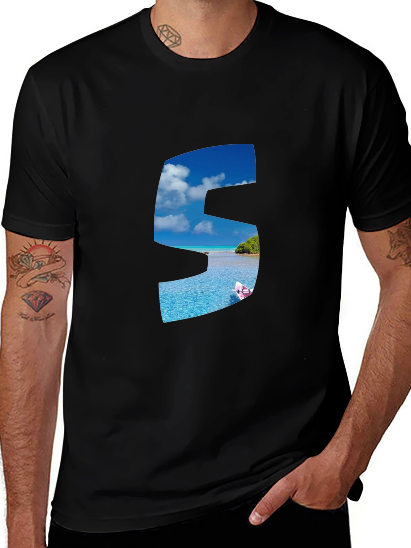 Tropical Island Number 5 Graphic Tee