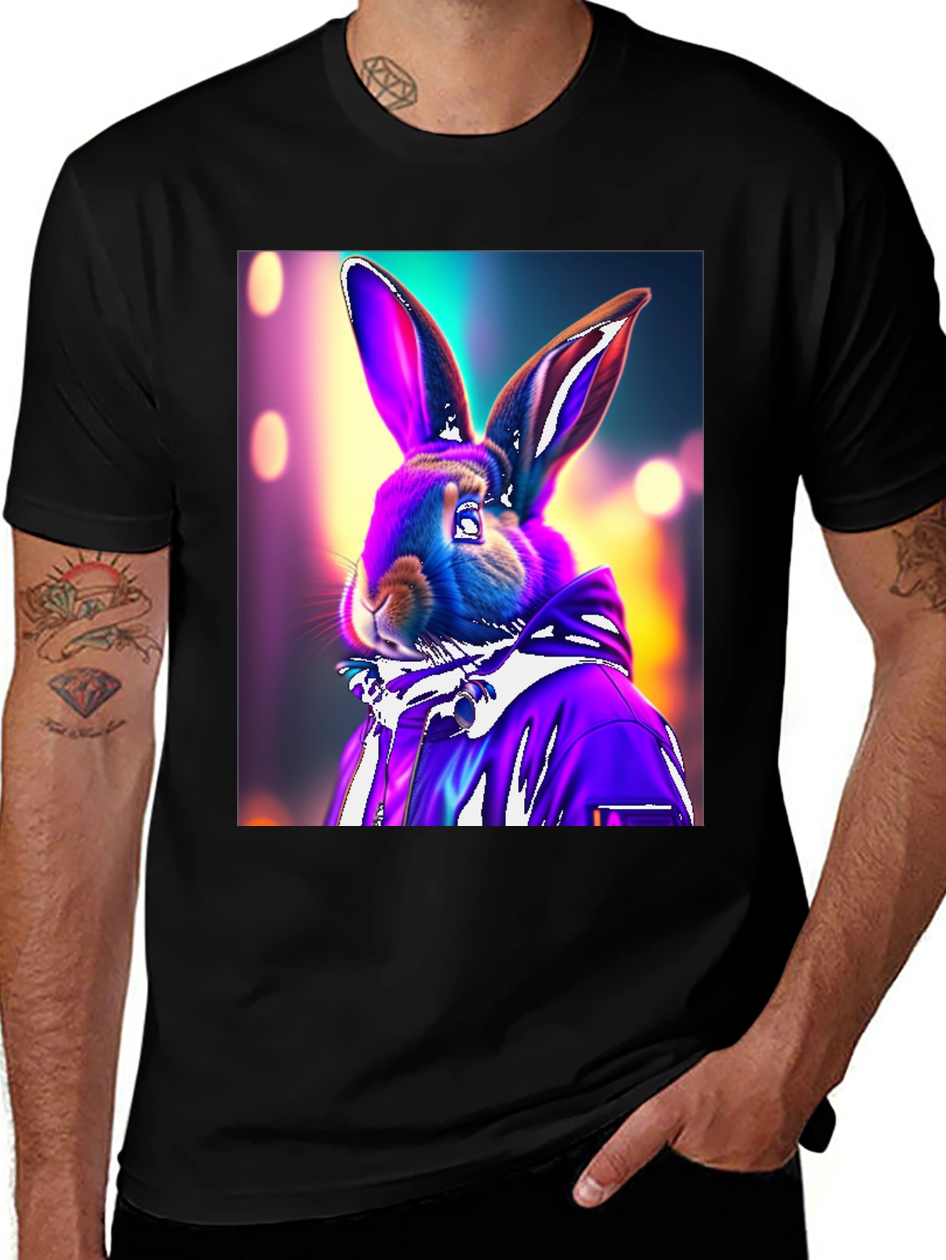 Cool Rabbit Graphic Tee - Urban Style