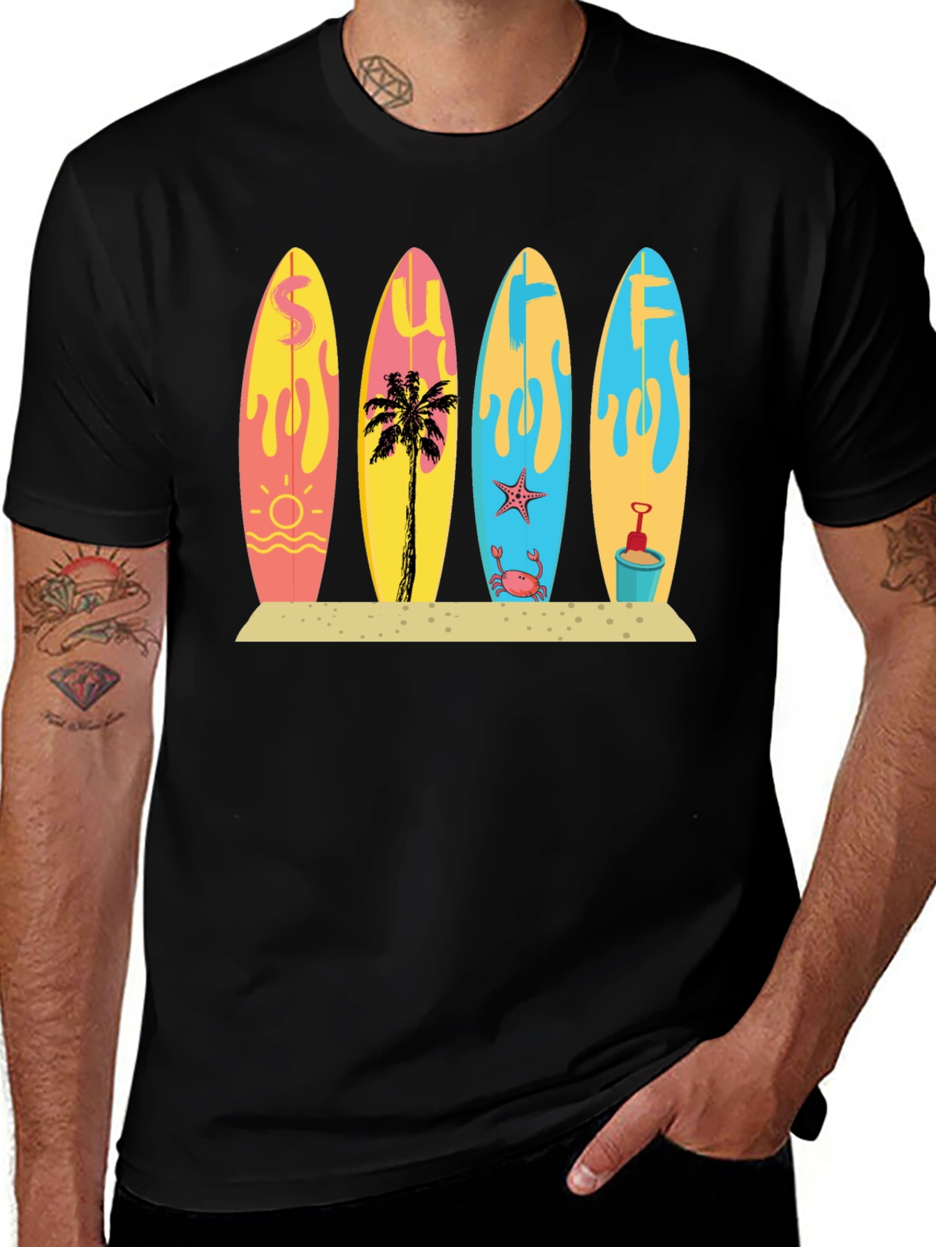 Variant 12 of Surf's Up Graphic Tee - Beach Vibes T-Shirt