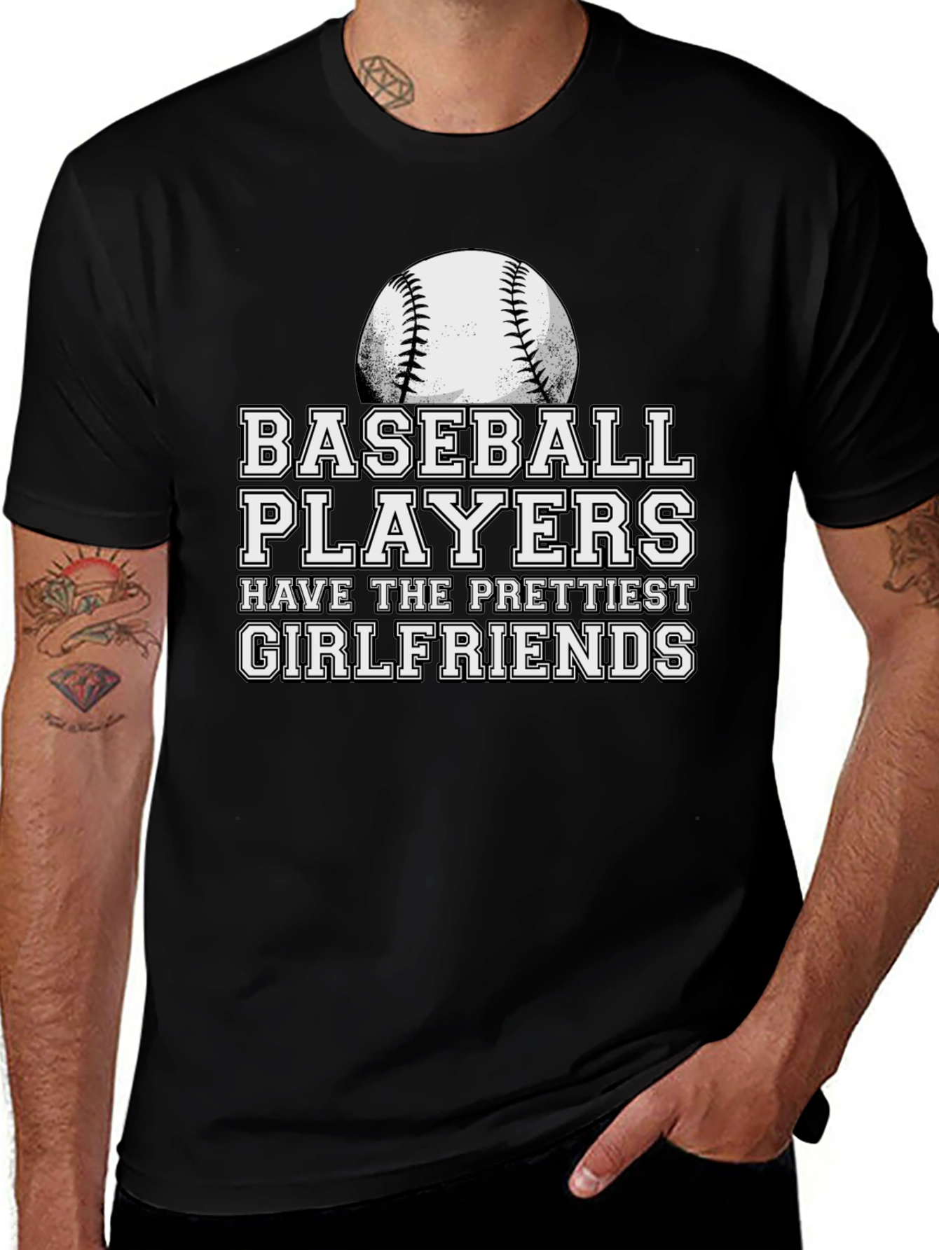 Variant 24 of Baseball Player's Girlfriend T-Shirt