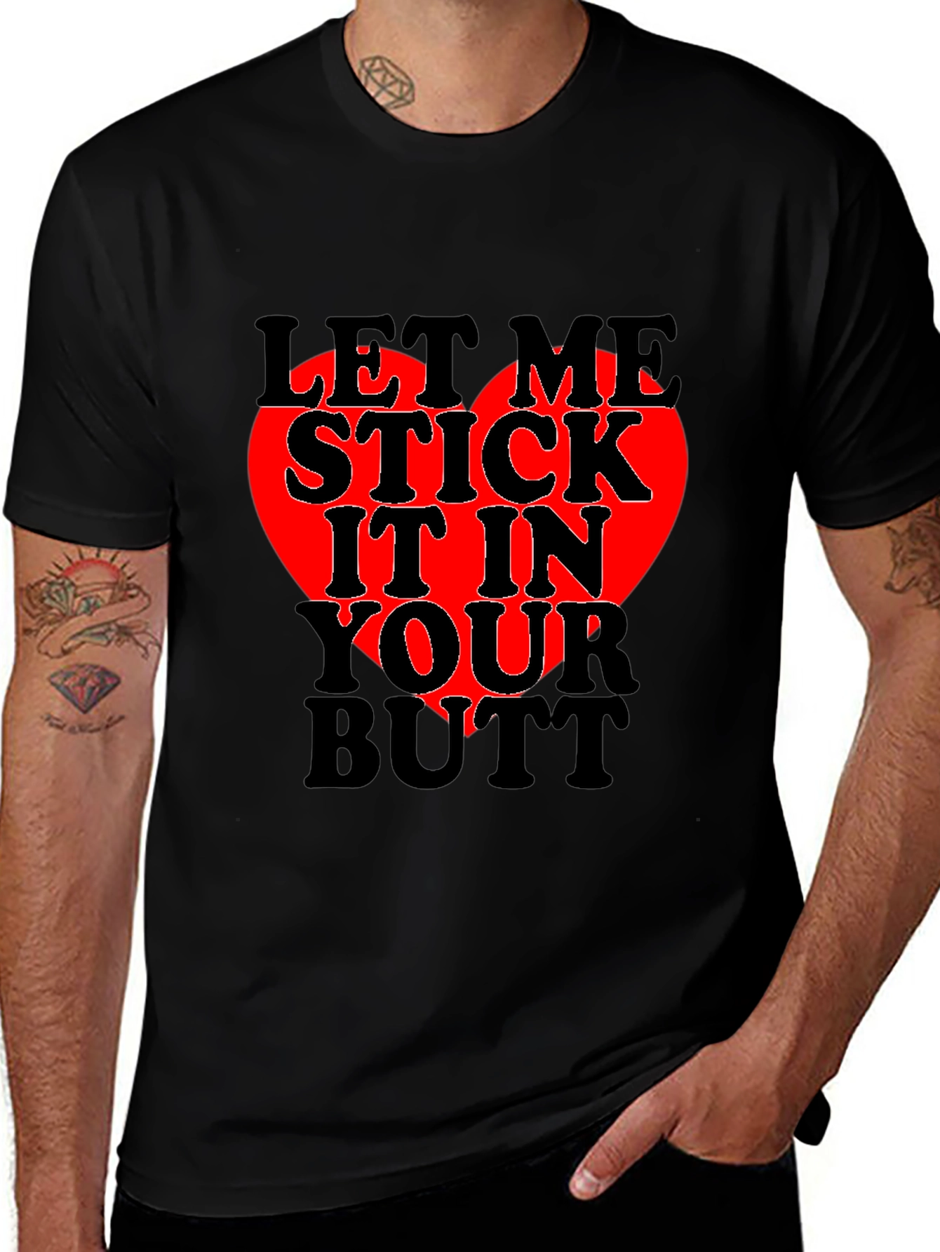 Variant 27 of Funny "Stick It In Your Butt" Graphic Tee