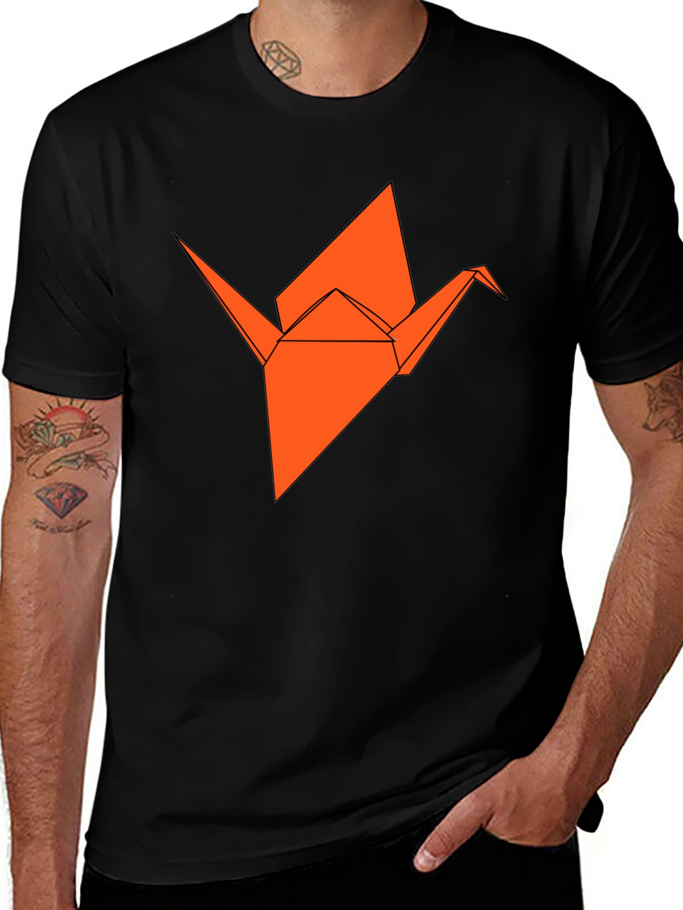 Origami Crane Graphic Tee - Stylish & Unique