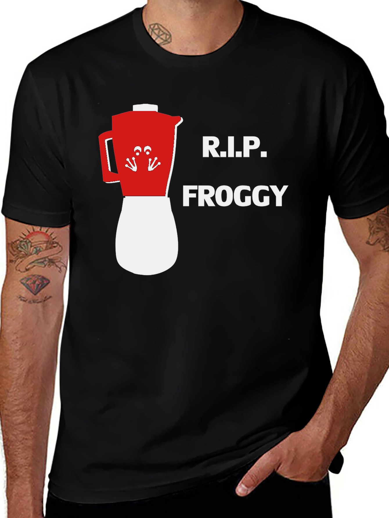 Variant 2 of RIP Froggy T-Shirt: Funny Blender Humor Tee