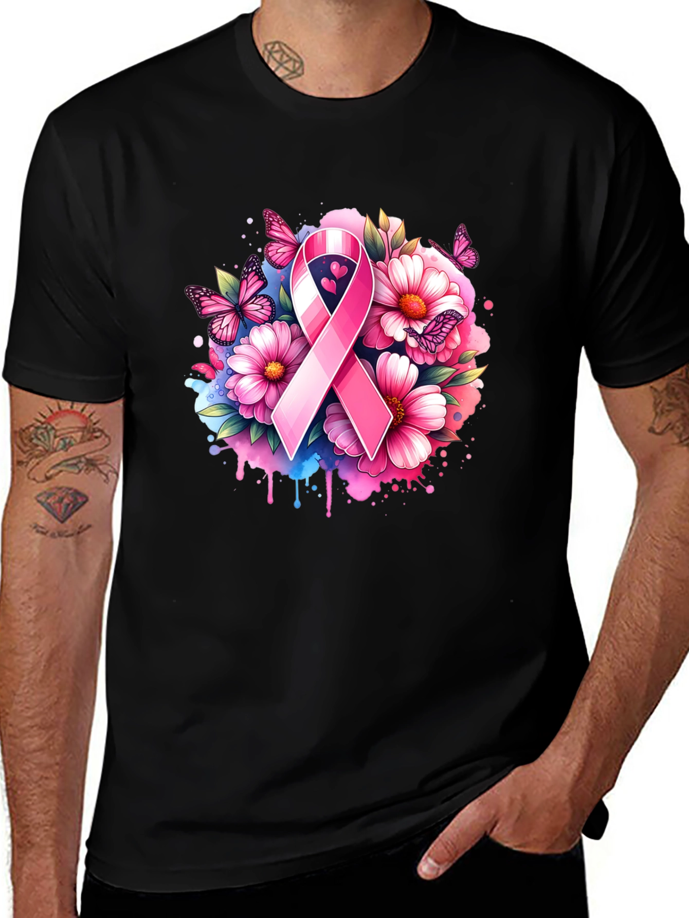 Variant 24 of Breast Cancer Awareness Ribbon T-Shirt