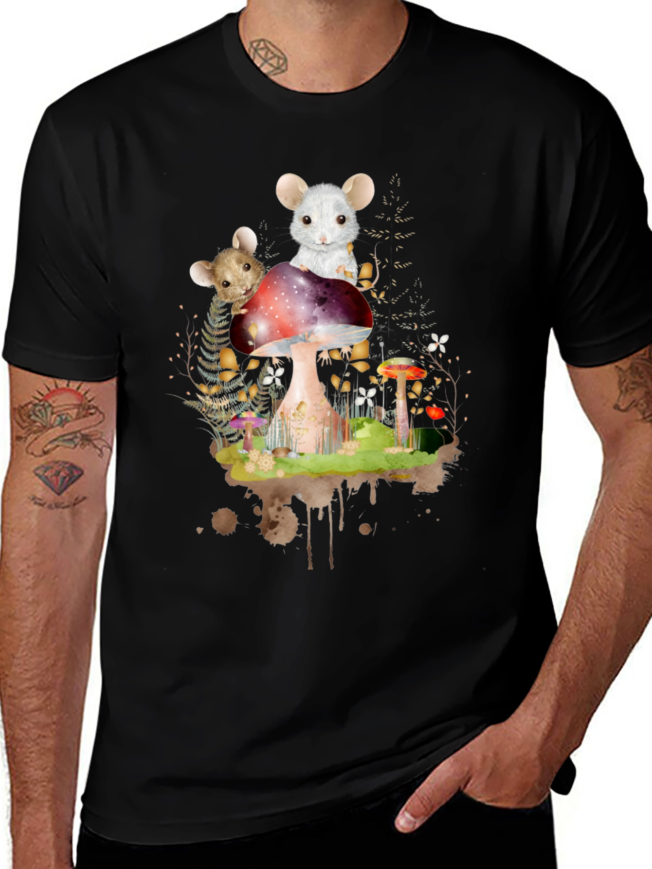 Variant 20 of Mushroom Mouse T-Shirt - Whimsical Forest Tee