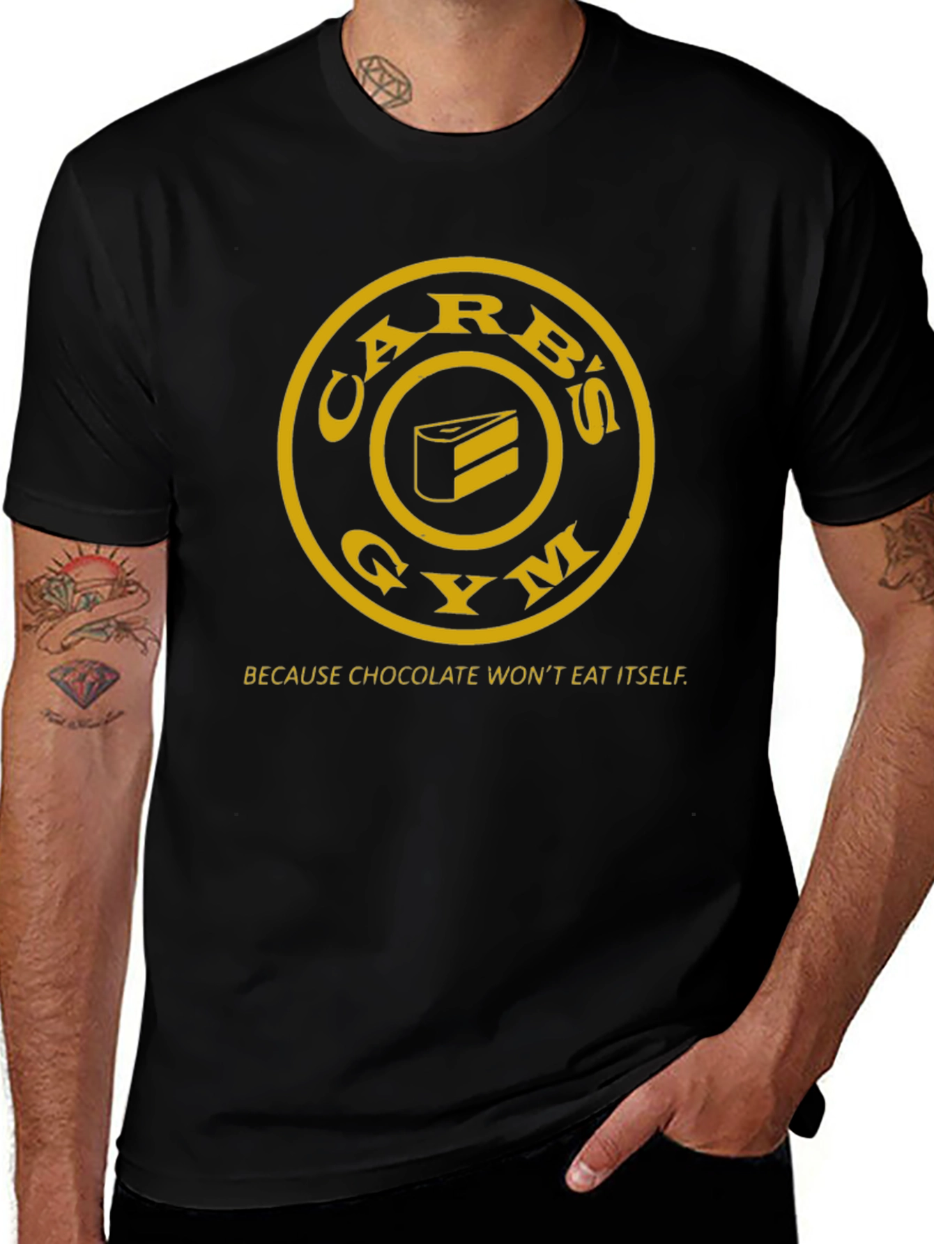 Carb's Gym T-Shirt - Chocolate Won't Eat Itself