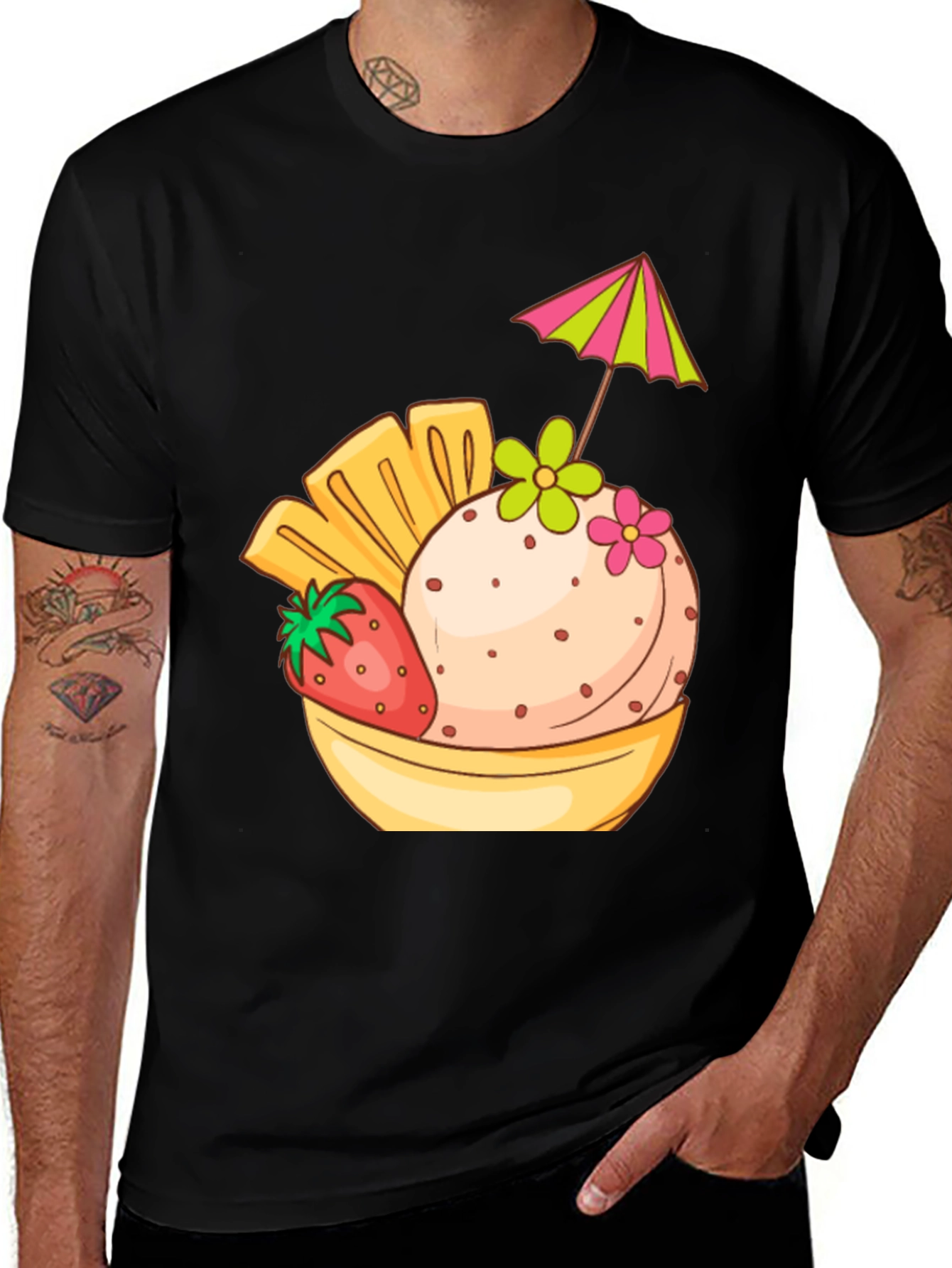 Variant 13 of Tropical Fruit Ice Cream T-Shirt - Summer Vibes!