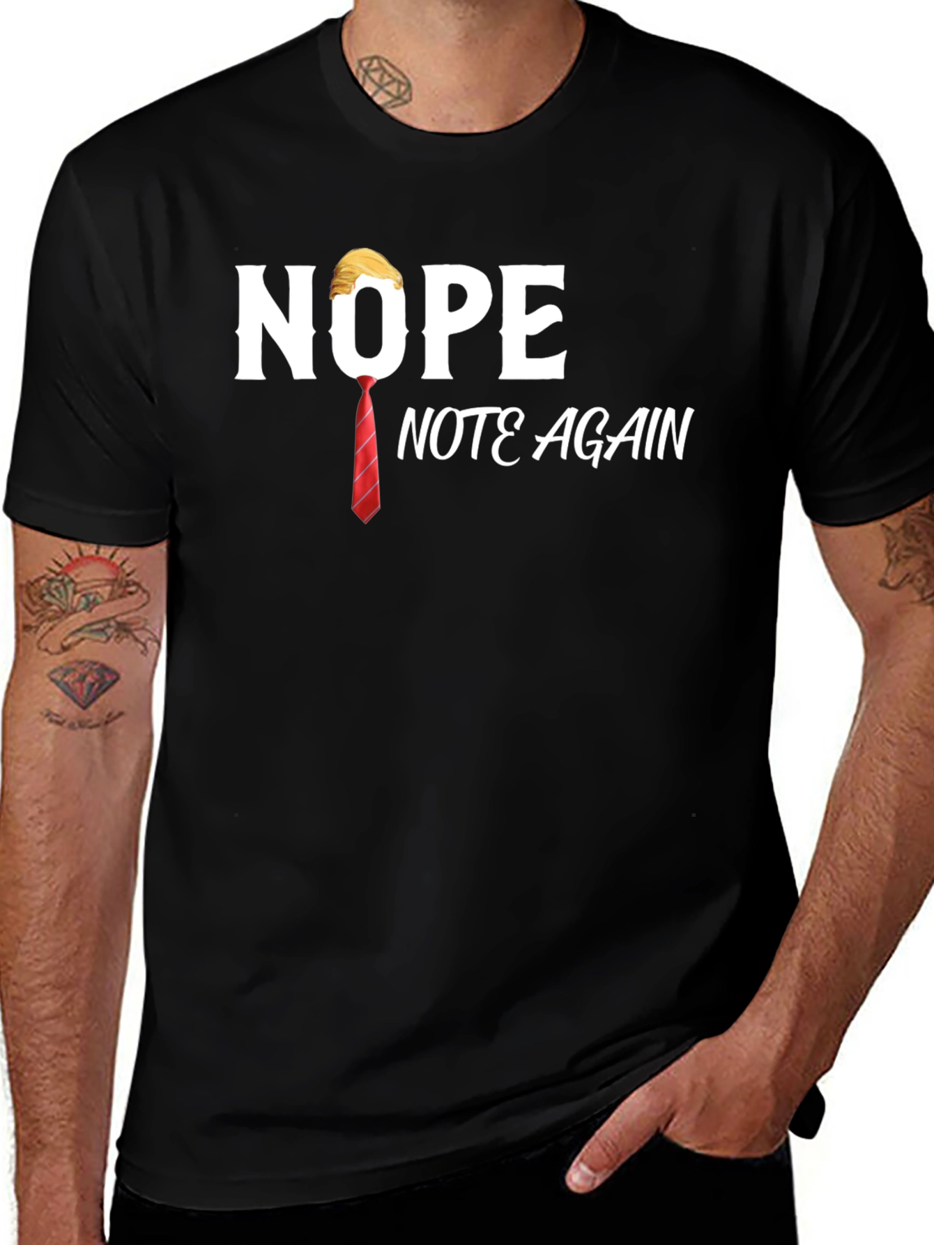 Variant 18 of Nope Not Again Graphic Tee - Anti-Trump Political Humor T-Shirt