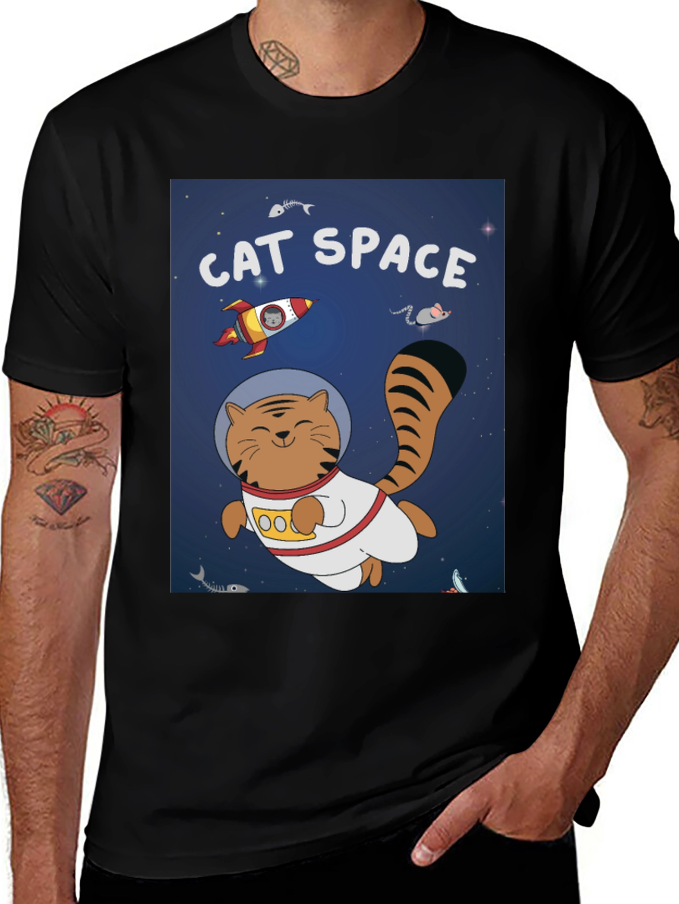 Variant 6 of Cat Space T-Shirt - Galaxy Adventure