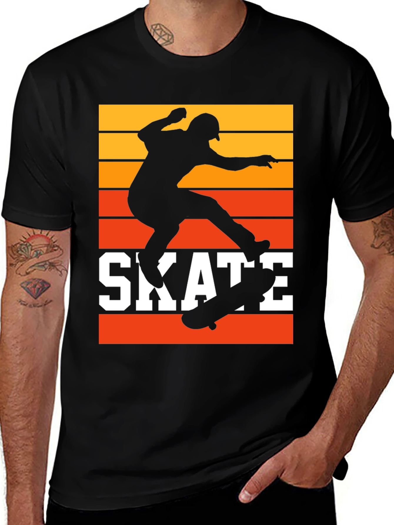 Variant 23 of Retro Skate T-Shirt - Cool Skater Design