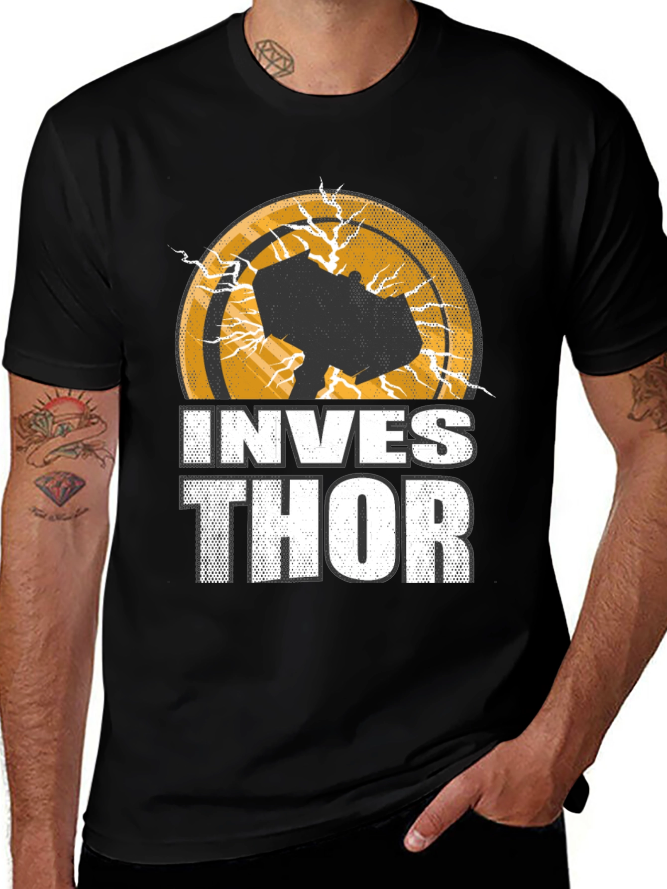 Variant 4 of Invest Thor Graphic T-Shirt - Cool, Unique Design
