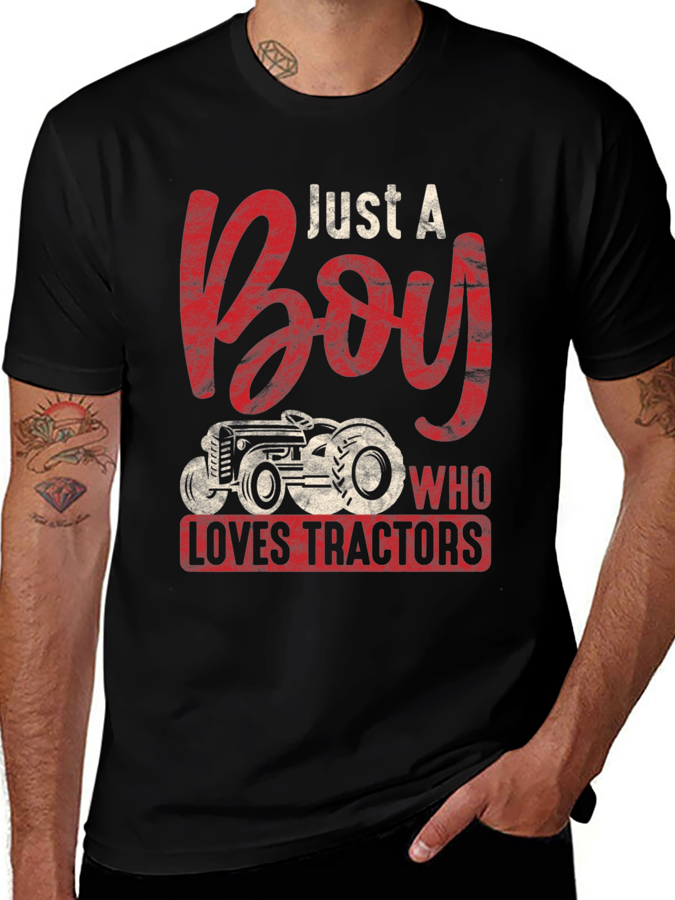 Variant 8 of Just A Boy Who Loves Tractors T-Shirt