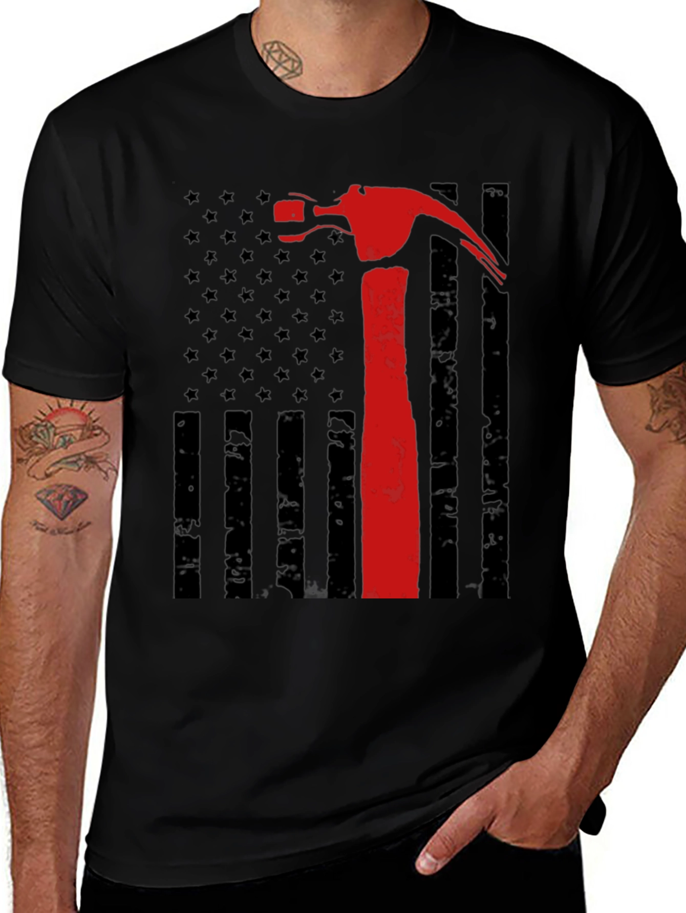 Variant 24 of Red Hammer American Flag T-Shirt
