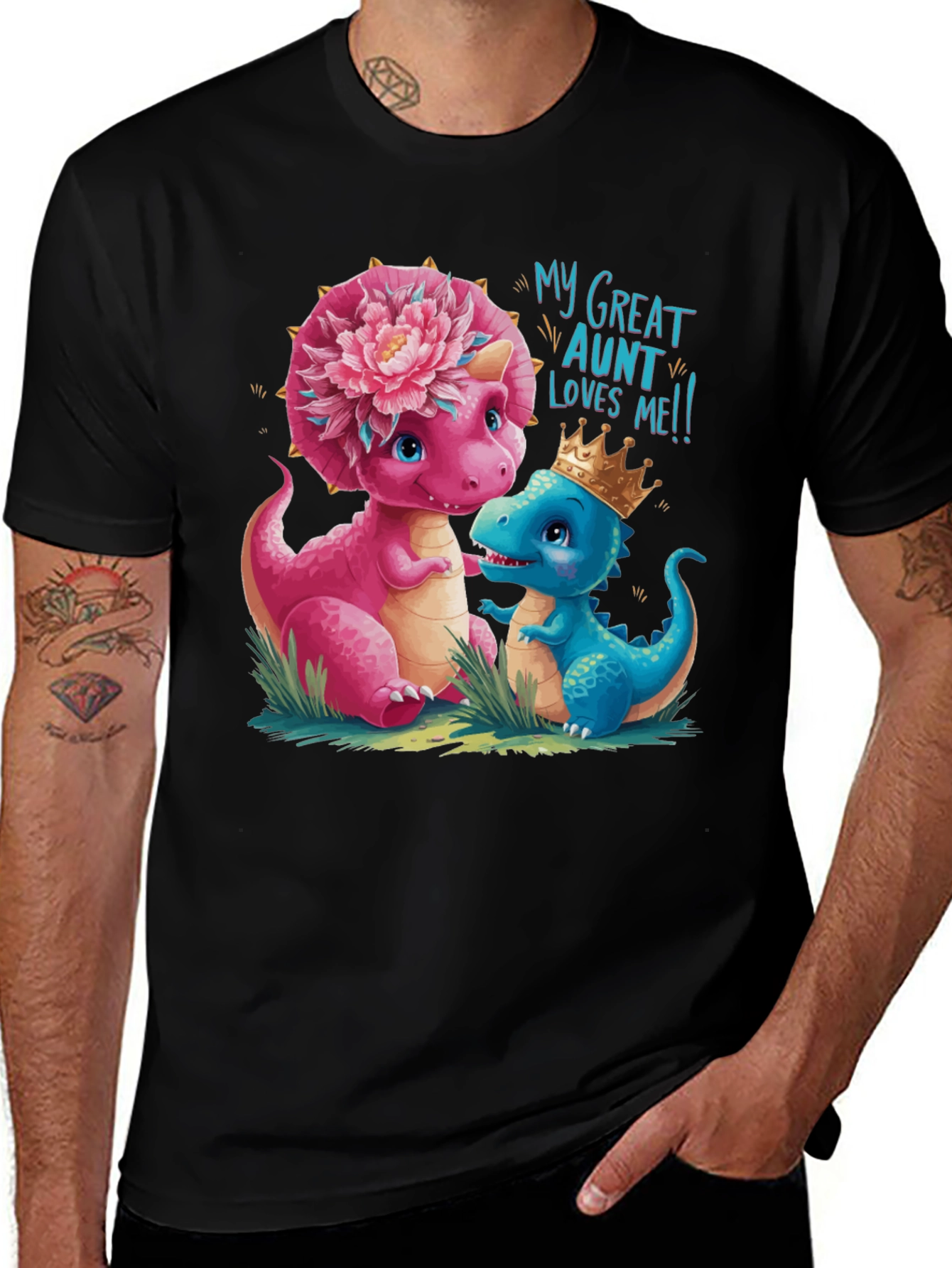 Cute Dinosaur Auntie T-Shirt