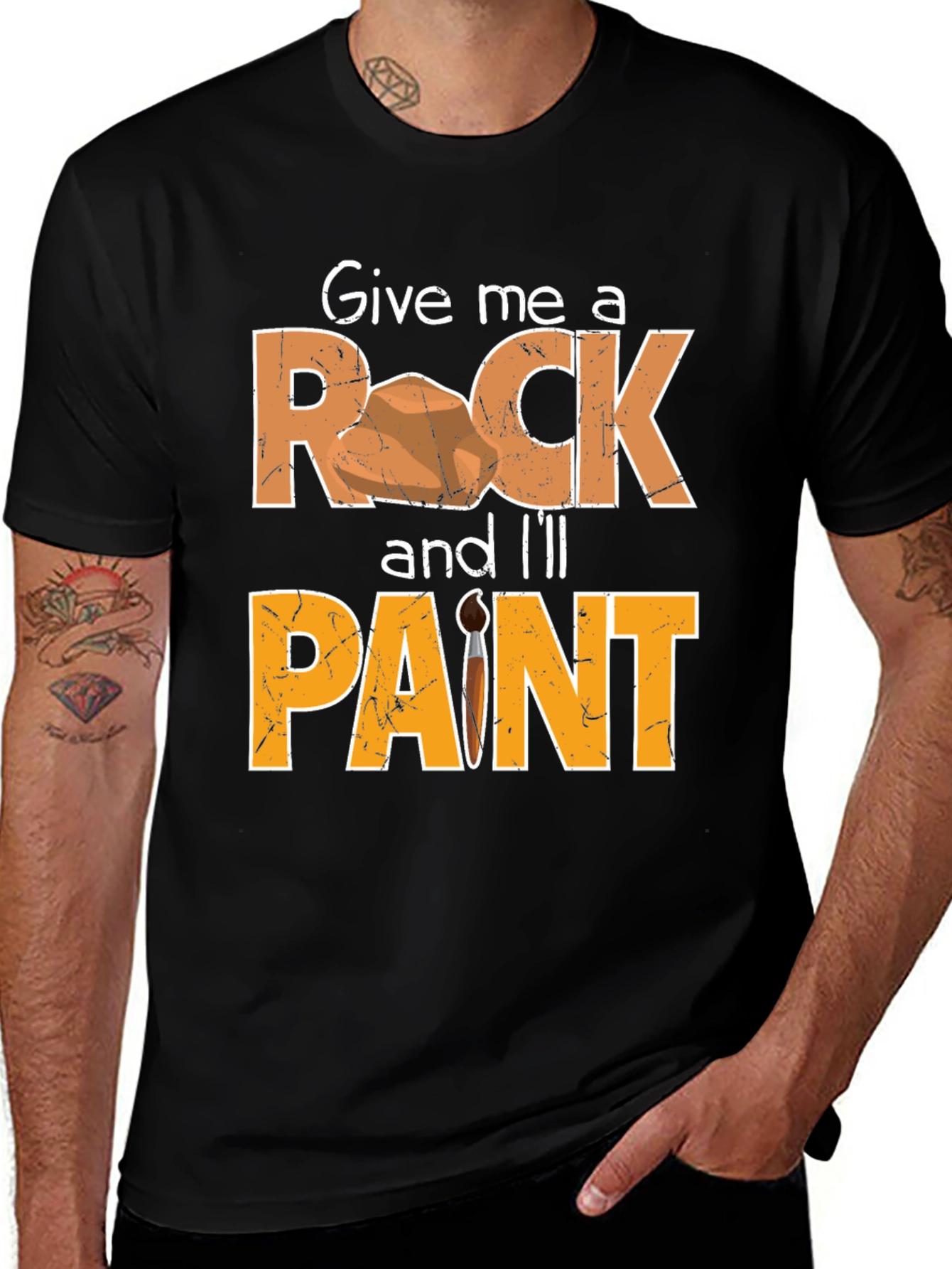 Variant 15 of Give Me A Rock And I'll Paint T-Shirt