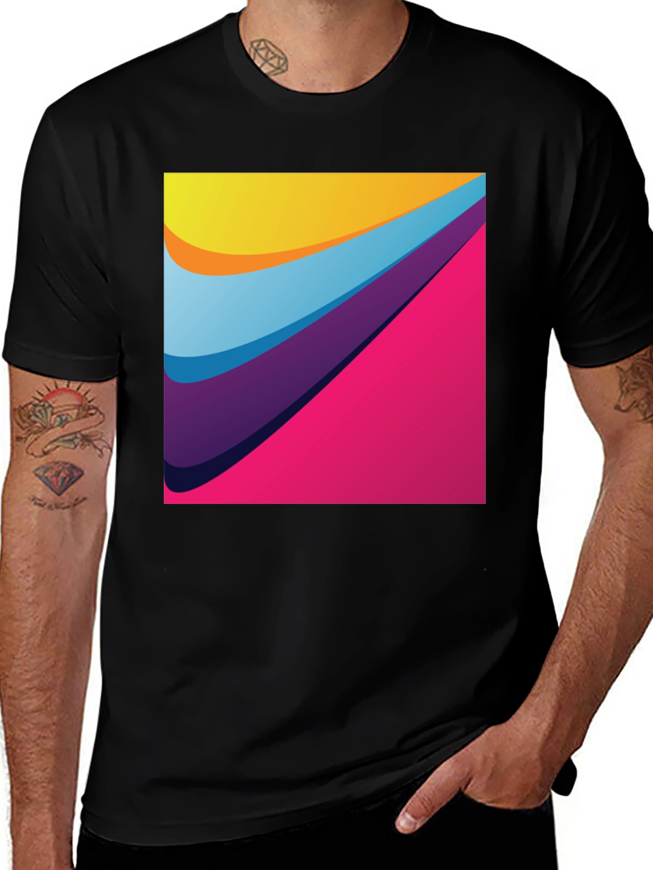 Variant 21 of Retro Wave Graphic T-Shirt - Bold & Colorful
