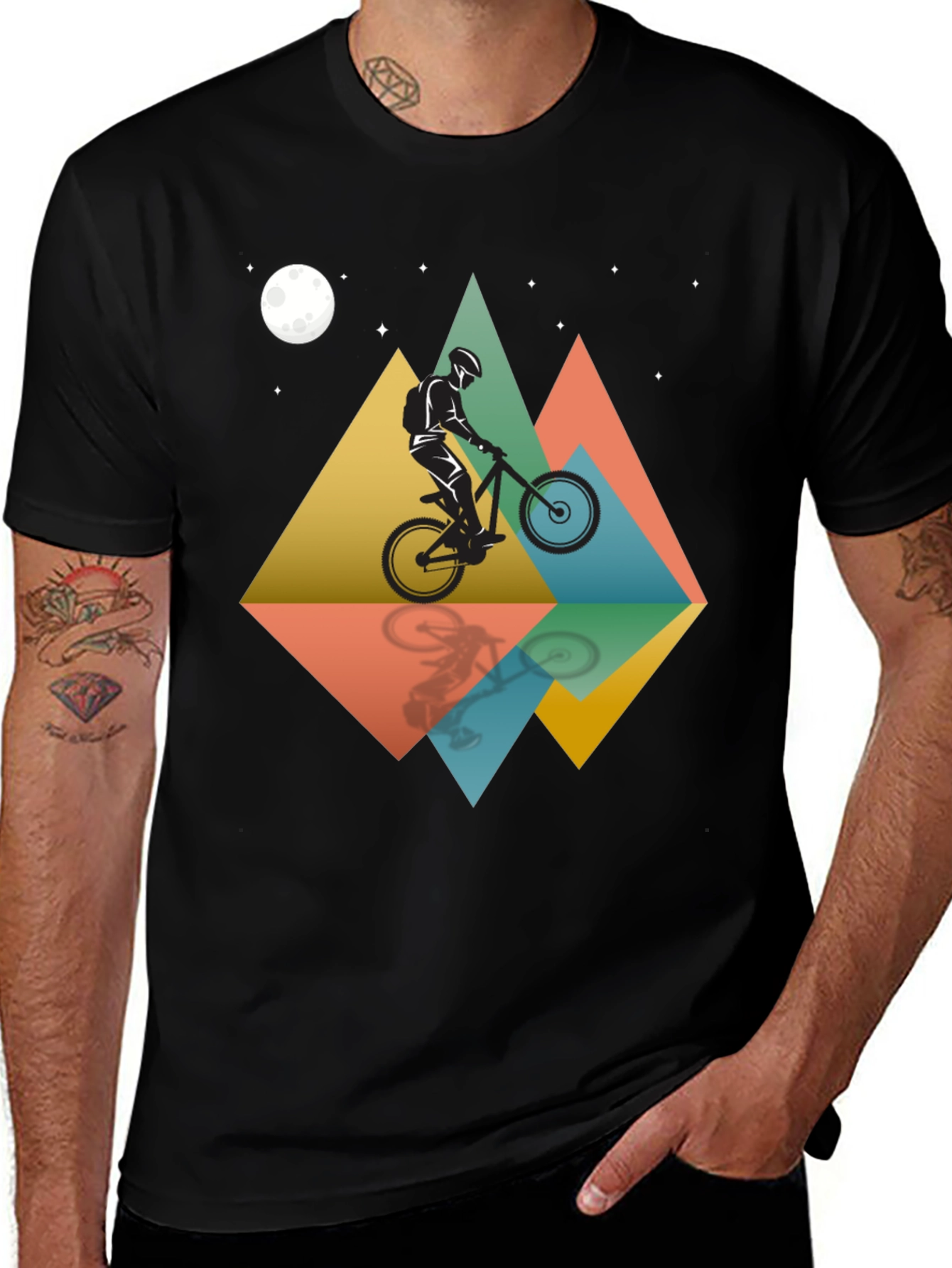 Variant 4 of Mountain Biker Graphic Tee - Adventure Awaits