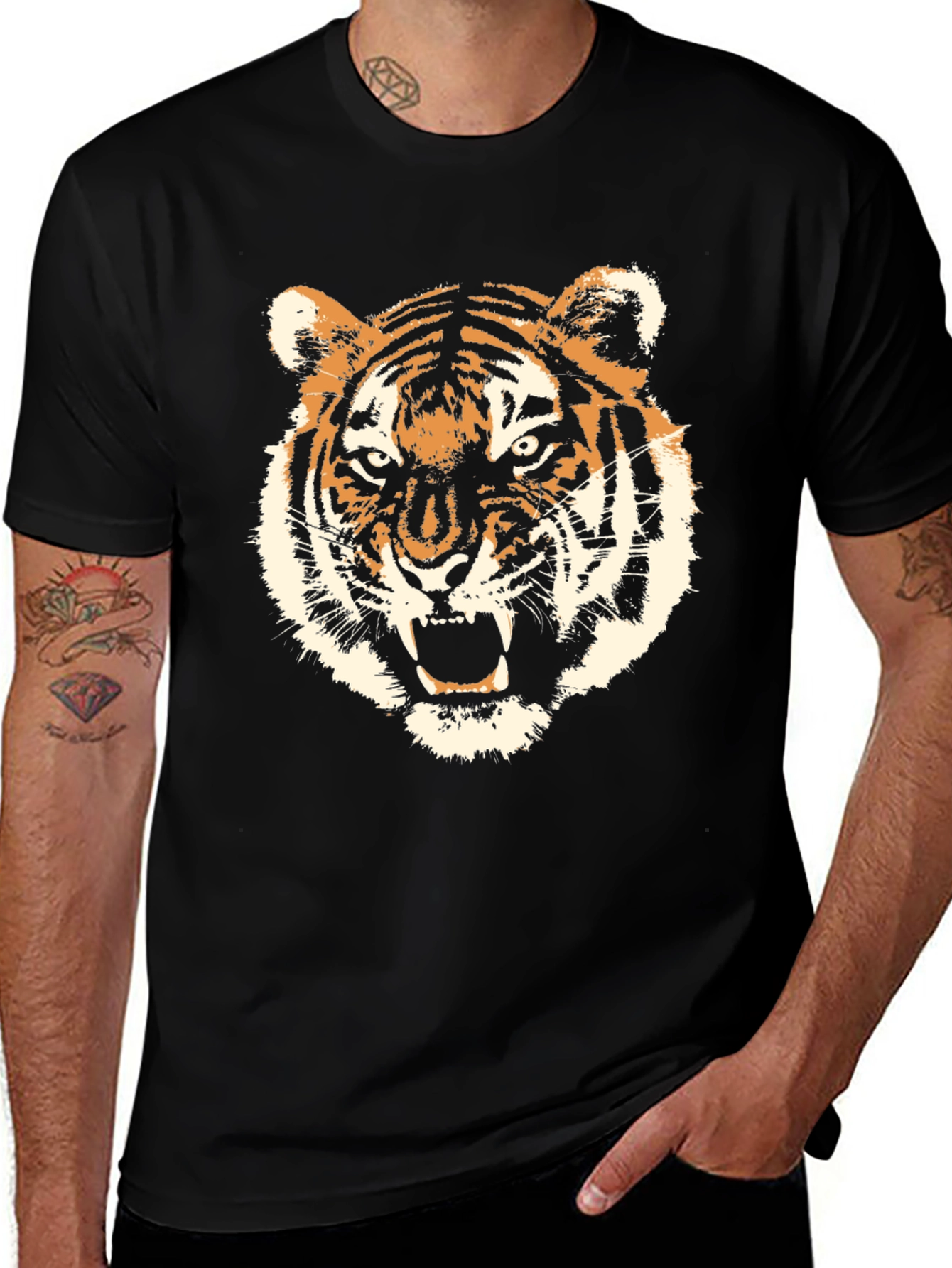 Variant 14 of Black Tiger Graphic Tee