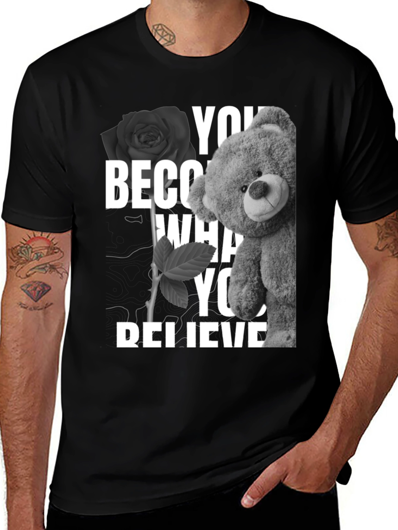 Variant 5 of Believe Teddy Bear Graphic T-Shirt